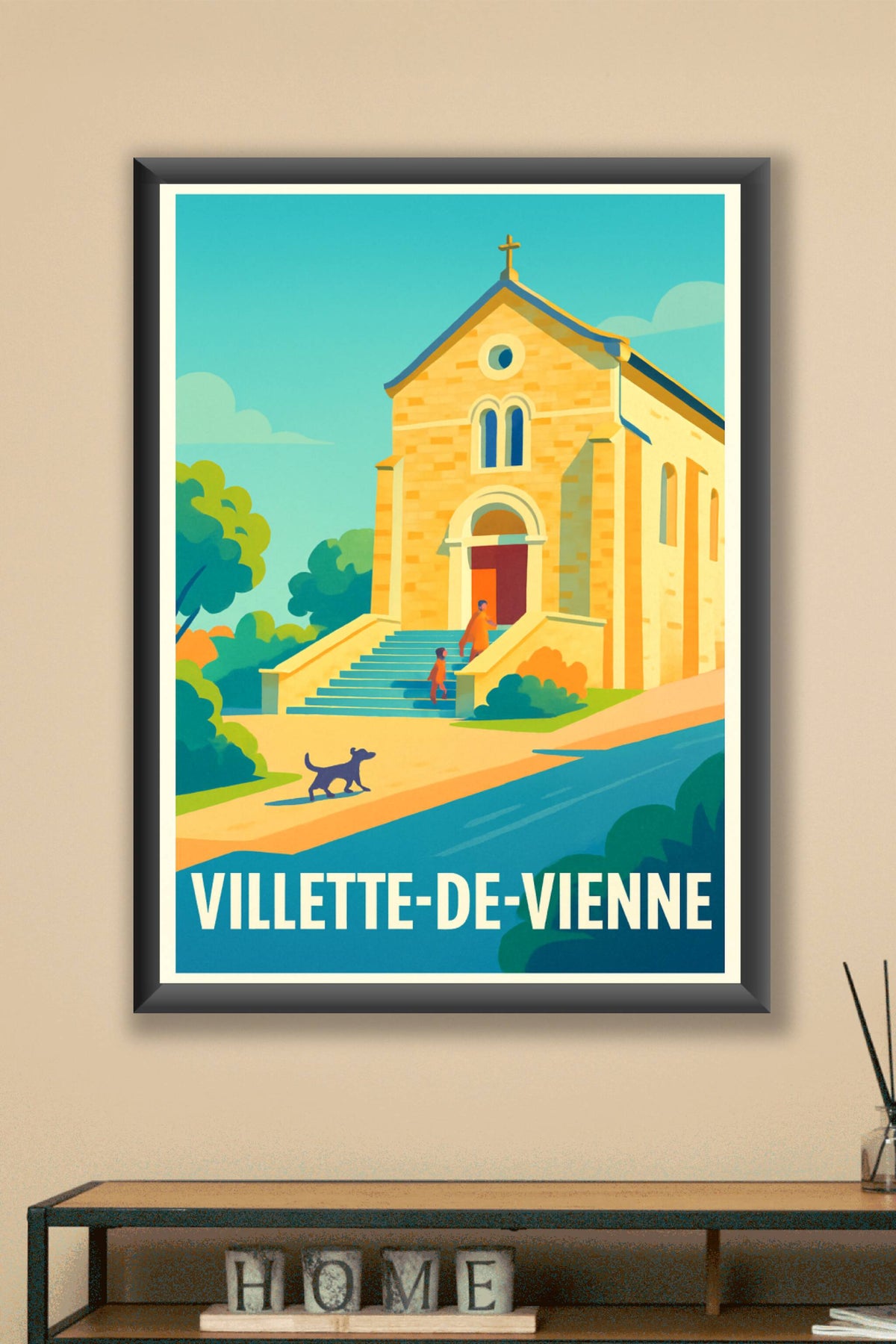Affiche Villette-de-Vienne — Charme et Sérénité en Plein Cœur · poster d'art de Villette-de-Vienne