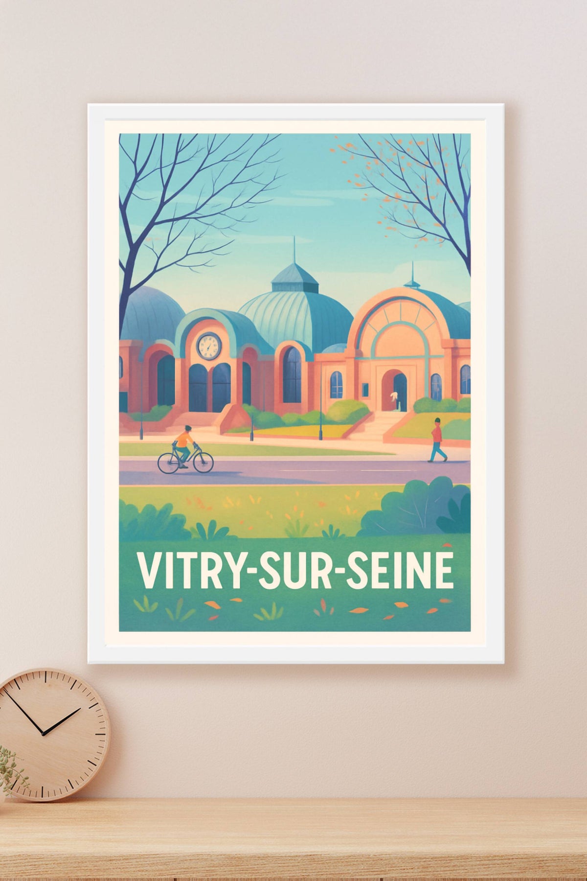 Affiche Vitry-sur-Seine — Charme architectural et douceur de vivre · poster d'art de Vitry-sur-Seine