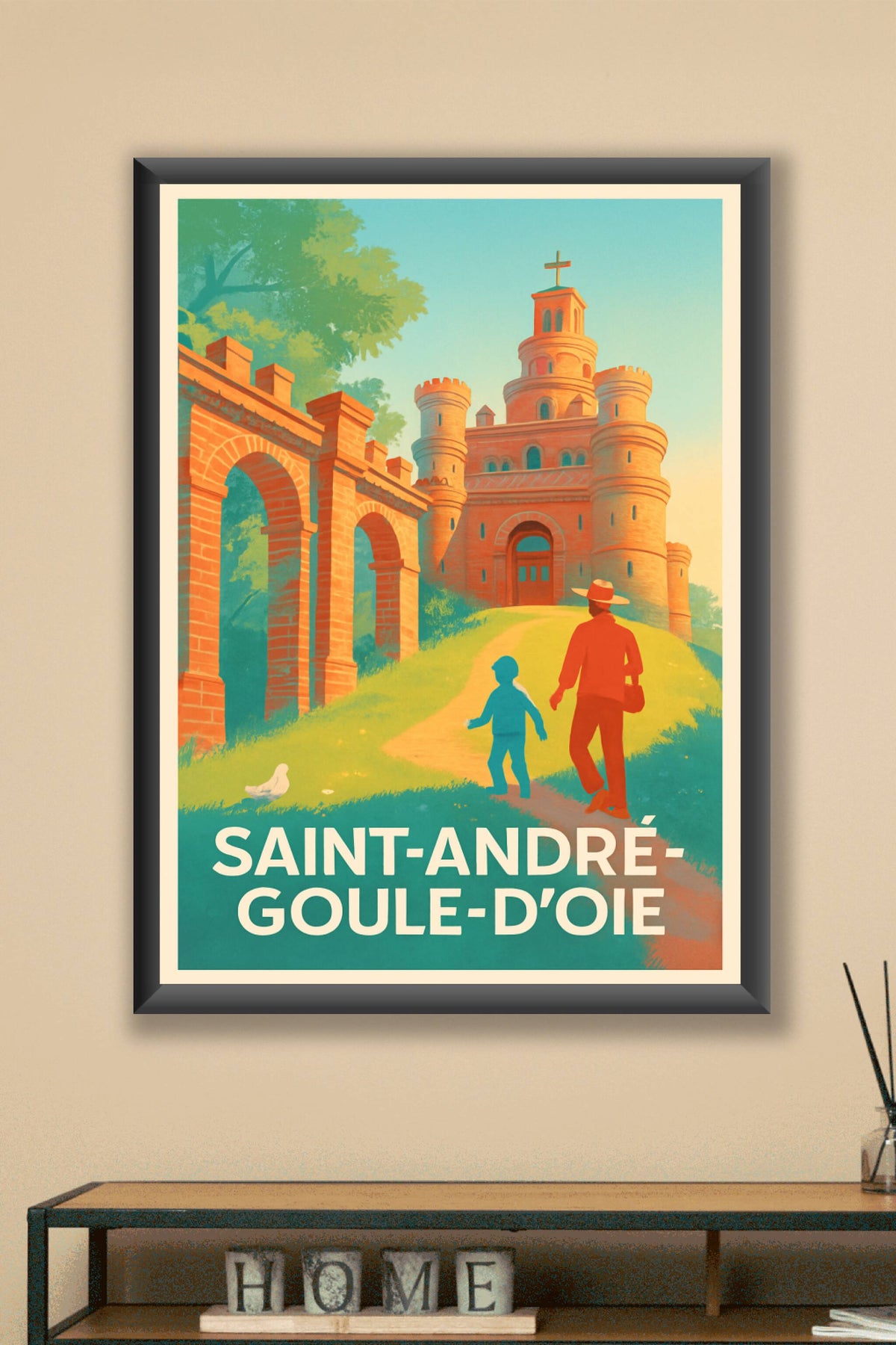 Affiche Saint-André-Goule-d'Oie — Voyage au cœur d'un château emblématique · poster d'art de Saint-André-Goule-d'Oie