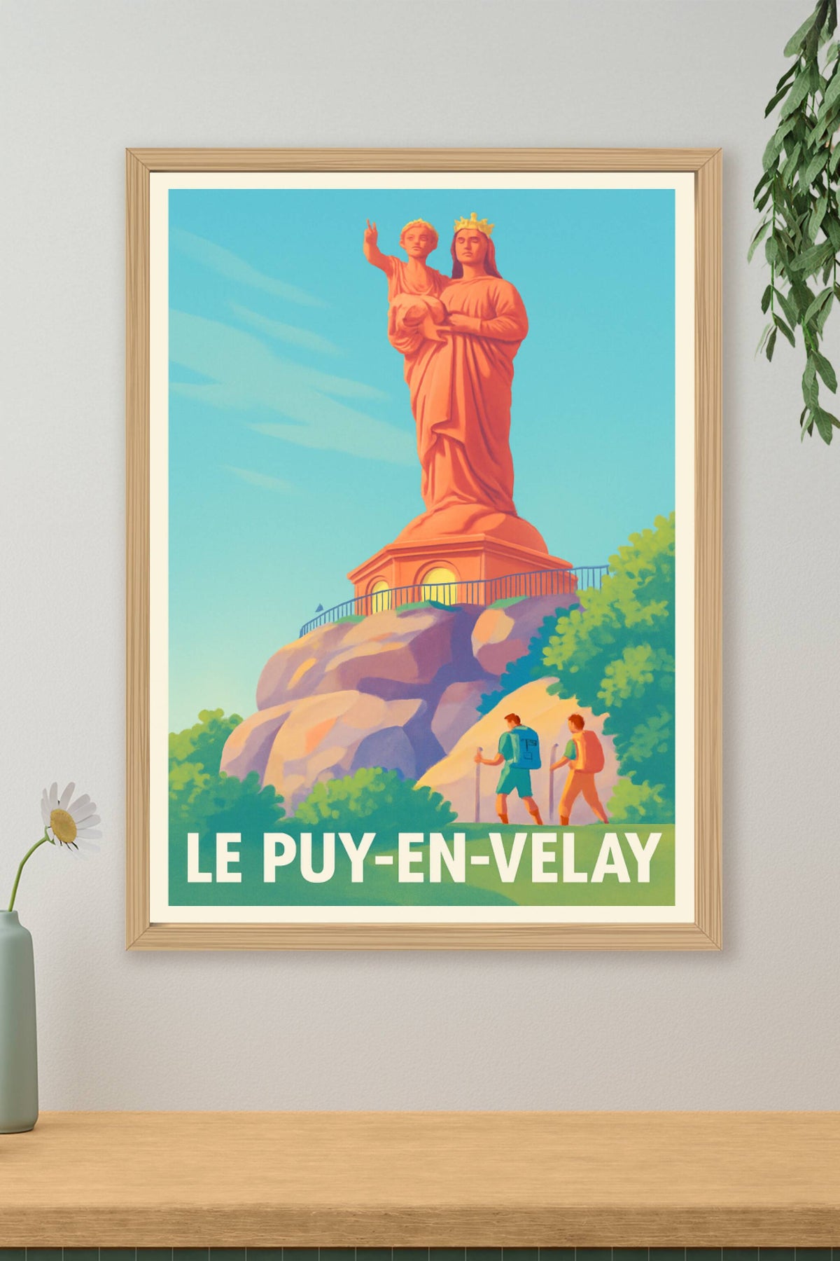 Affiche Le Puy-en-Velay — L'icône majestueuse en pleine nature · poster d'art de Le Puy-en-Velay