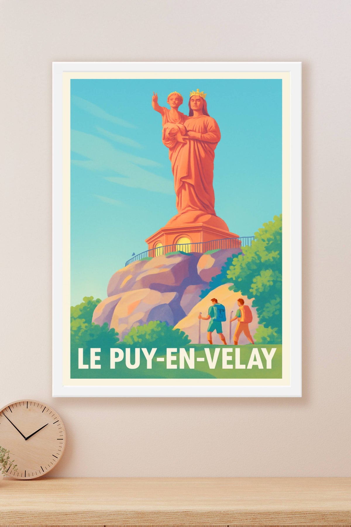 Affiche Le Puy-en-Velay — L'icône majestueuse en pleine nature · poster d'art de Le Puy-en-Velay