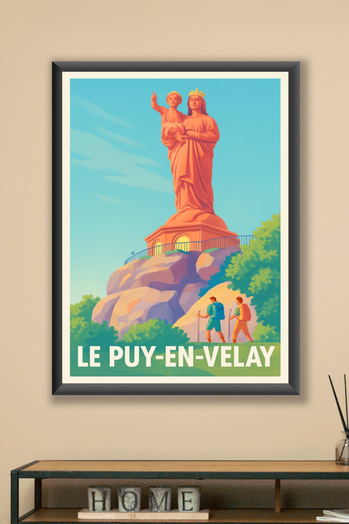 Affiche Le Puy-en-Velay — L'icône majestueuse en pleine nature · poster d'art de Le Puy-en-Velay