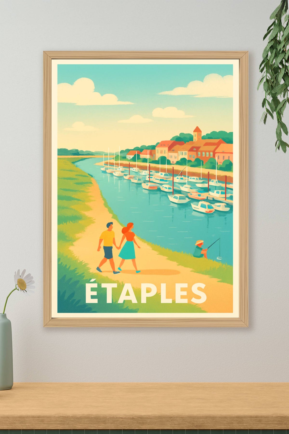 Affiche Étapes — Balade paisible au bord de l'eau · poster d'art de Étapes