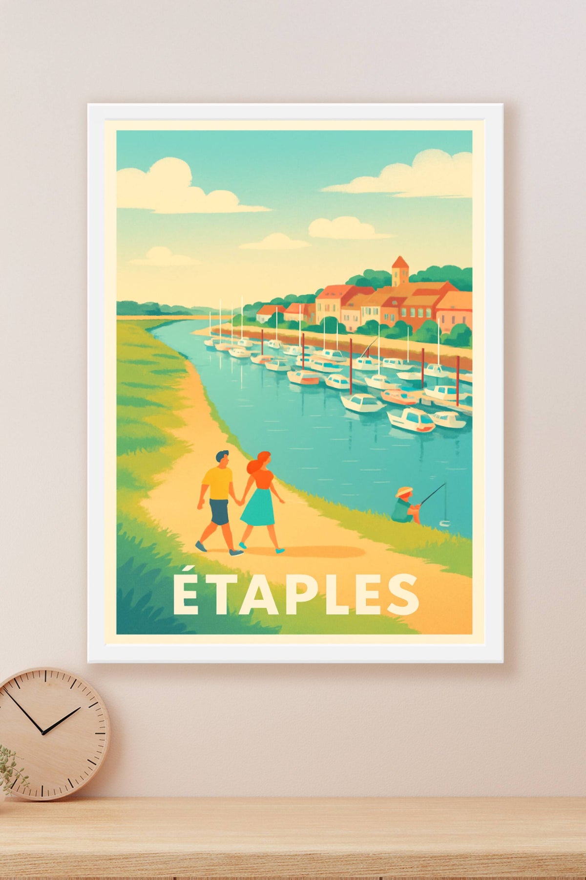 Affiche Étapes — Balade paisible au bord de l'eau · poster d'art de Étapes