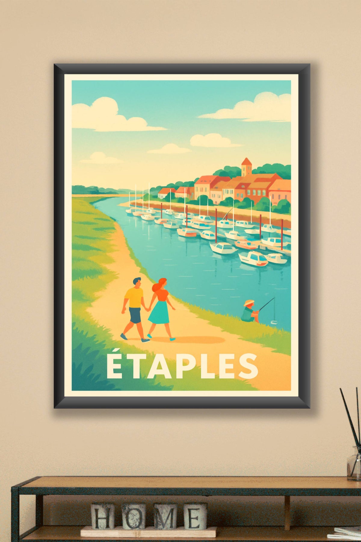 Affiche Étapes — Balade paisible au bord de l'eau · poster d'art de Étapes