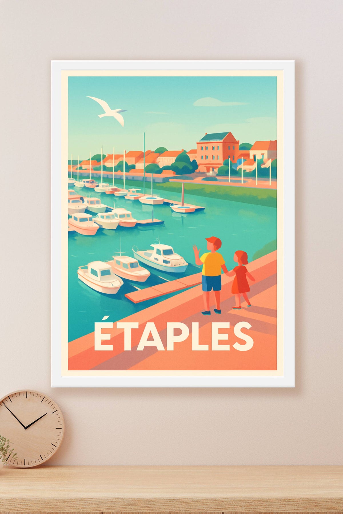 Affiche Étapes — Charme et sérénité au bord du port · poster d'art de Étapes