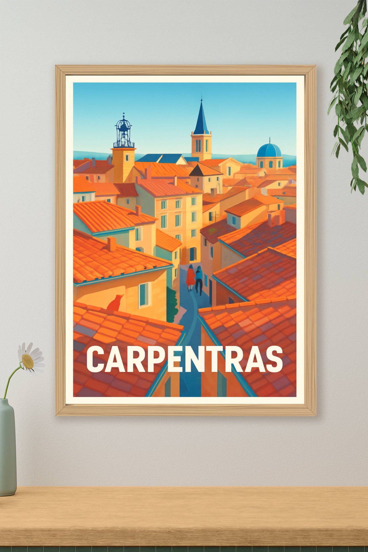 Affiche Carpentras — Charme d'une ville provençale · poster d'art de Carpentras