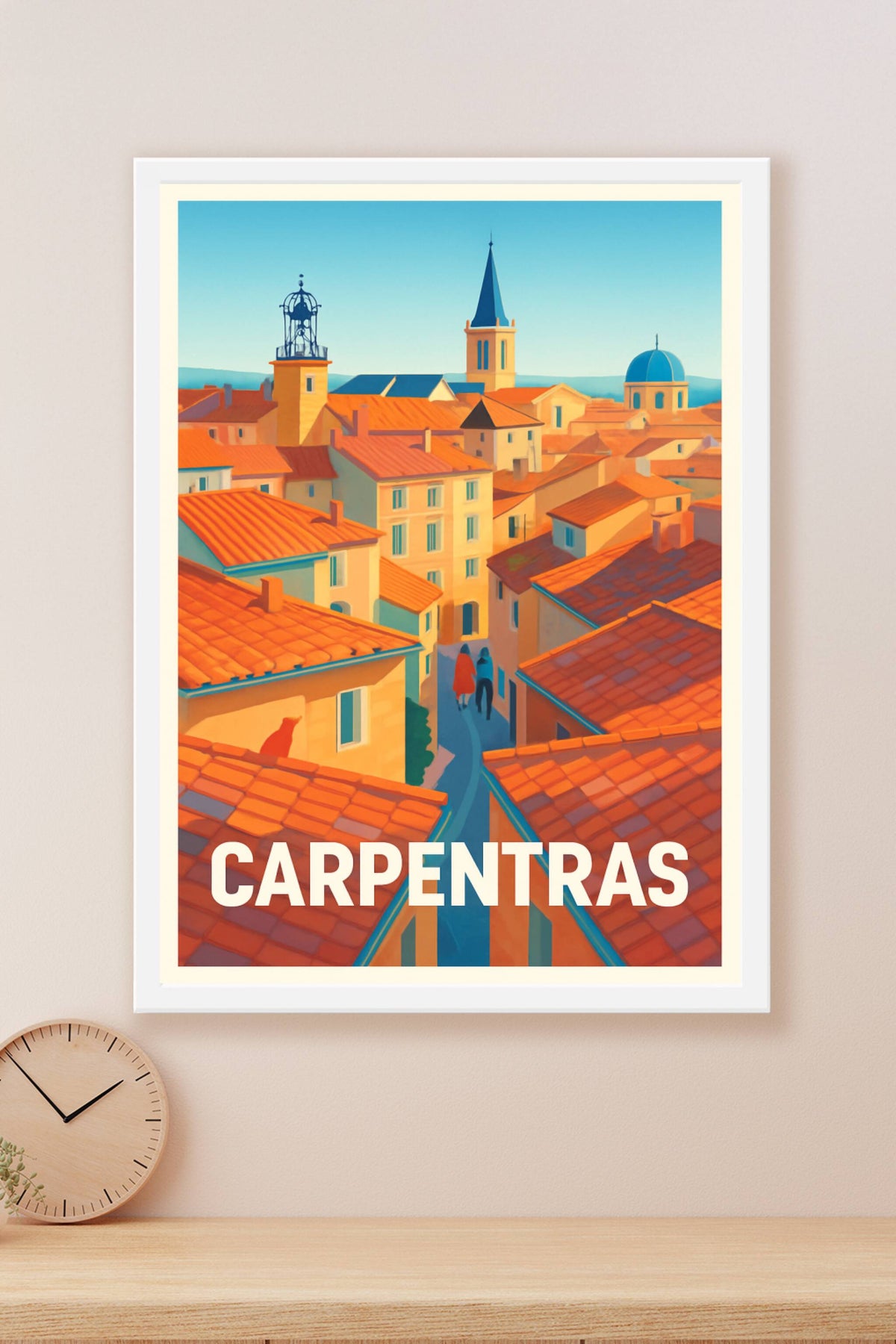 Affiche Carpentras — Charme d'une ville provençale · poster d'art de Carpentras