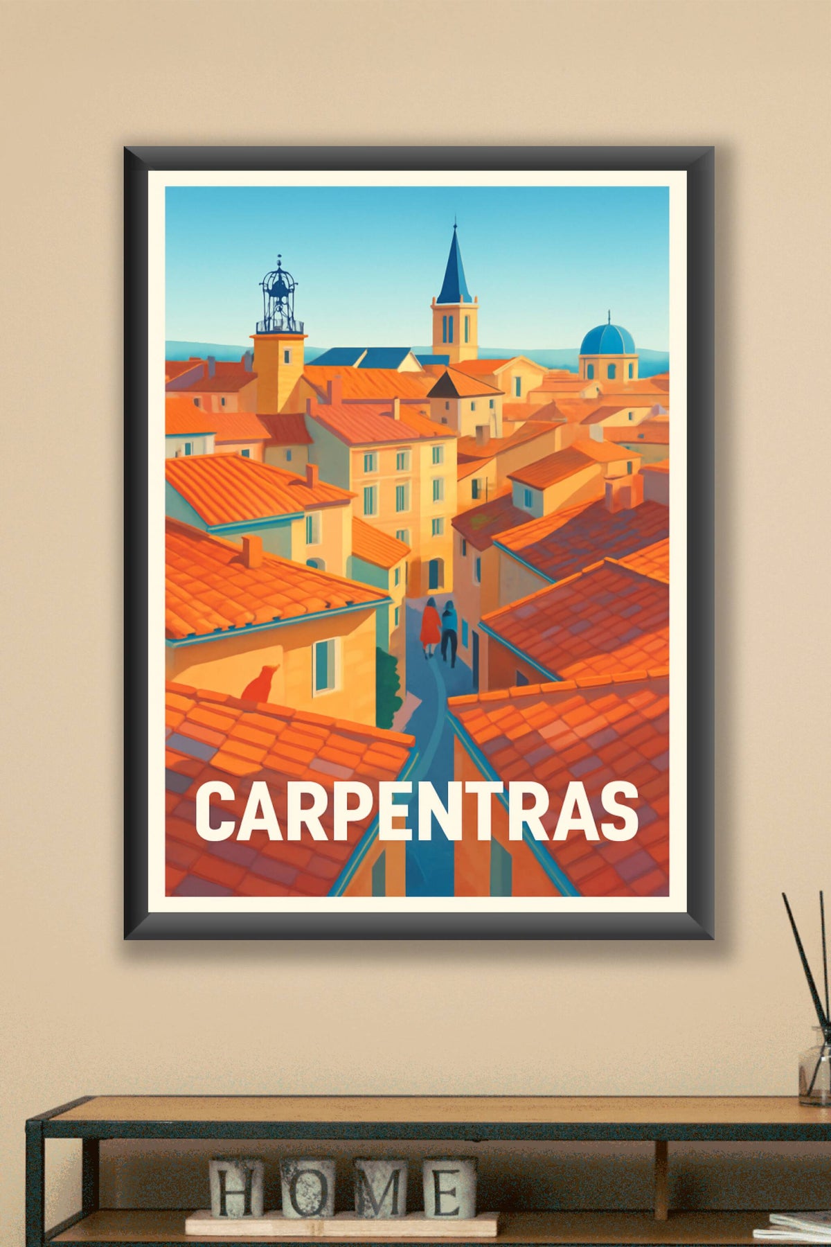Affiche Carpentras — Charme d'une ville provençale · poster d'art de Carpentras