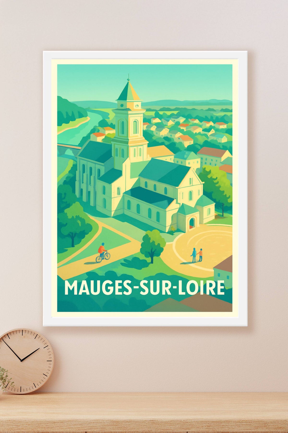 Affiche Mauges-sur-Loire — Charme paisible et architecture emblématique · poster d'art de Mauges-sur-Loire