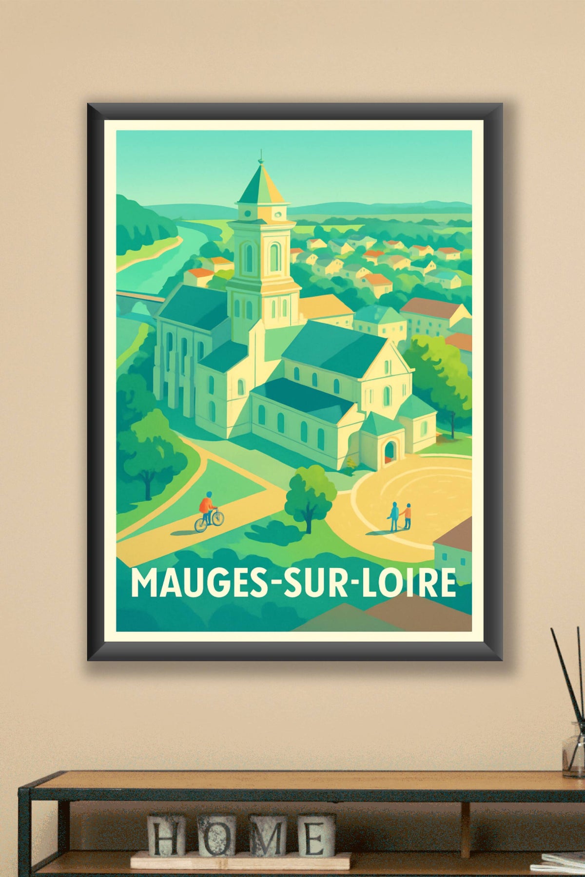 Affiche Mauges-sur-Loire — Charme paisible et architecture emblématique · poster d'art de Mauges-sur-Loire