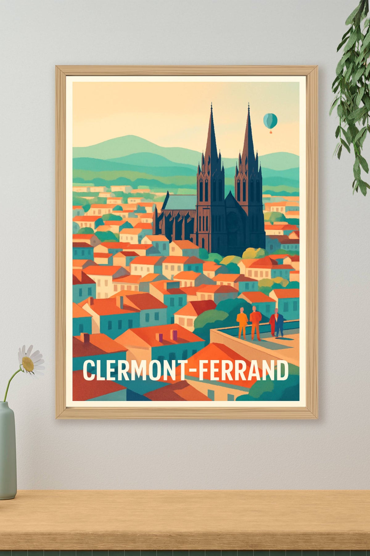 Affiche Clermont-Ferrand — Une ville au charme intemporel · poster d'art de Clermont-Ferrand