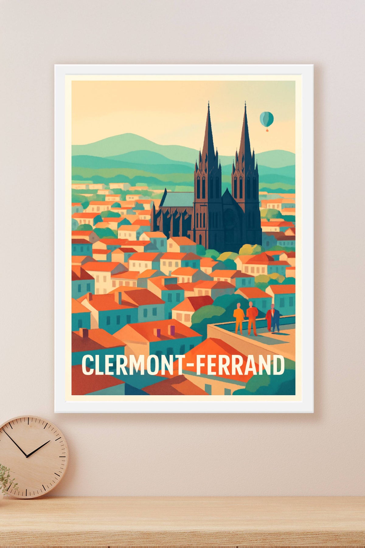 Affiche Clermont-Ferrand — Une ville au charme intemporel · poster d'art de Clermont-Ferrand