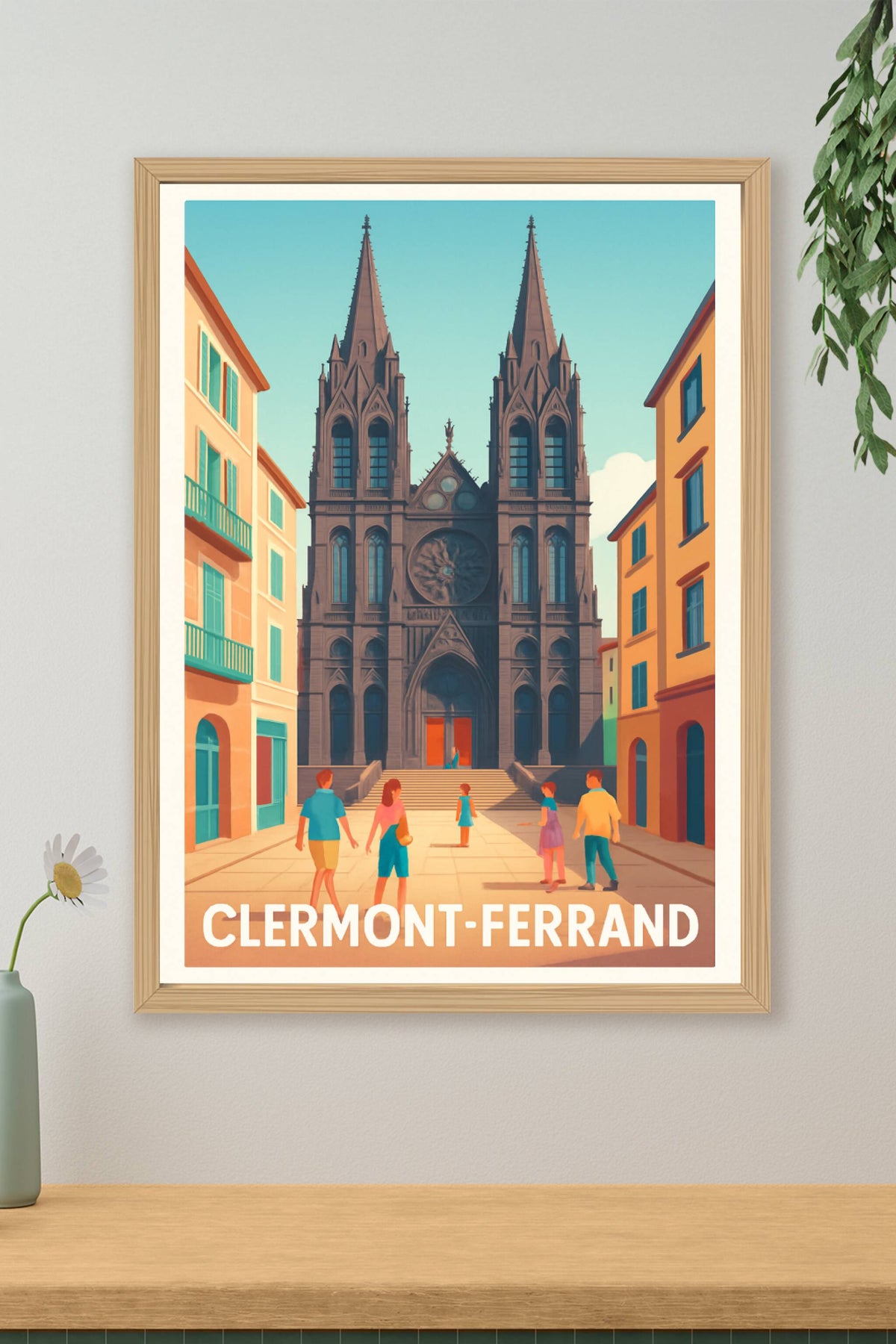 Affiche Clermont-Ferrand — Charme historique au cœur de la ville · poster d'art de Clermont-Ferrand