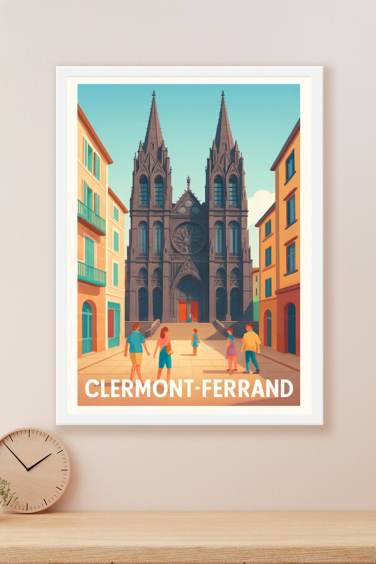 Affiche Clermont-Ferrand — Charme historique au cœur de la ville · poster d'art de Clermont-Ferrand