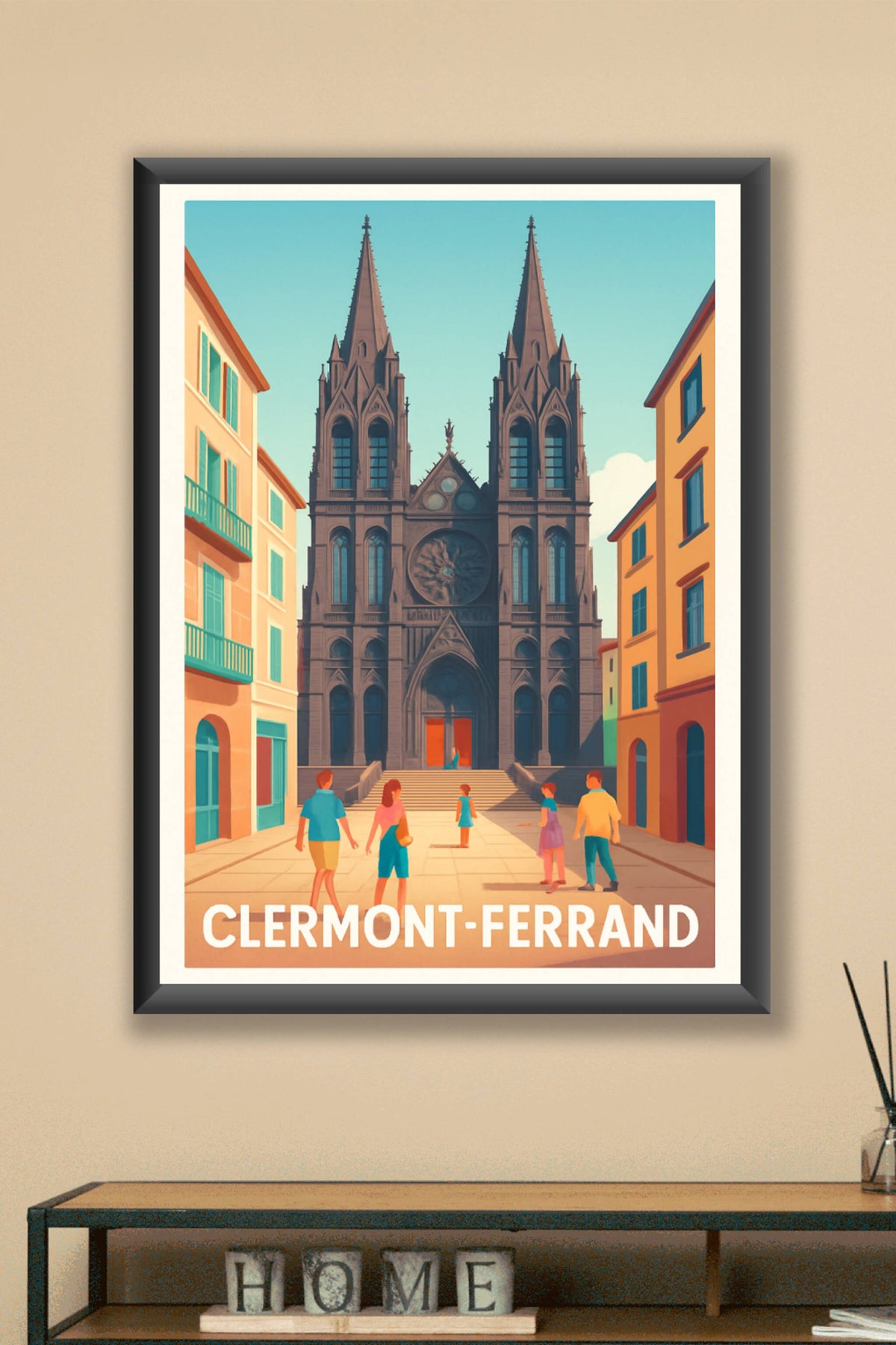 Affiche Clermont-Ferrand — Charme historique au cœur de la ville · poster d'art de Clermont-Ferrand