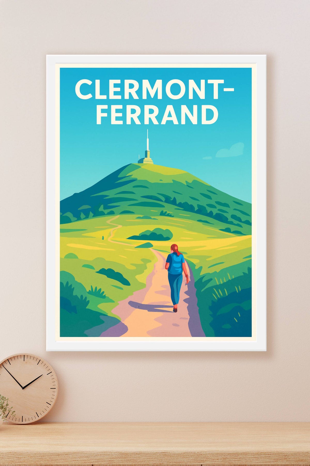 Affiche Clermont-Ferrand — Escapade au sommet du Puy de Dôme · poster d'art de Clermont-Ferrand