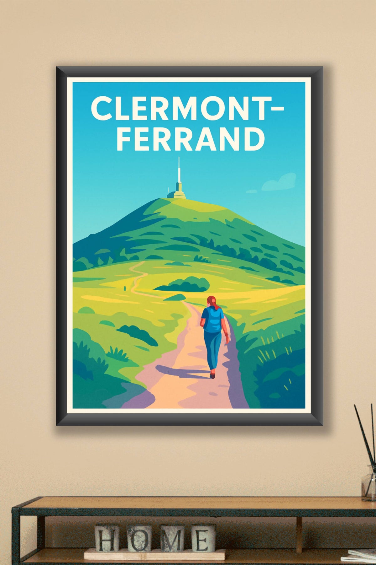 Affiche Clermont-Ferrand — Escapade au sommet du Puy de Dôme · poster d'art de Clermont-Ferrand