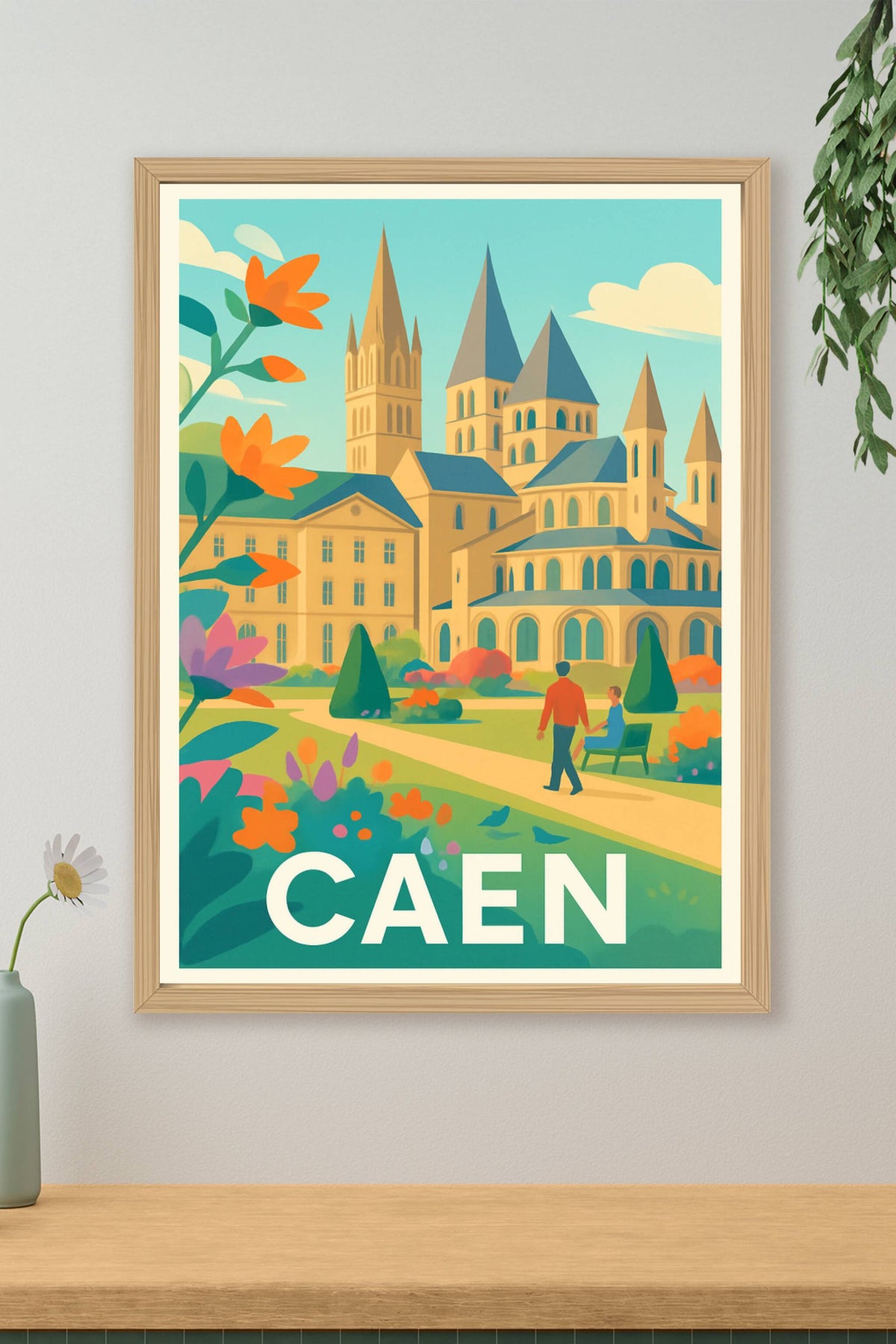 Affiche Caen — Élégance et sérénité normande · poster d'art de Caen