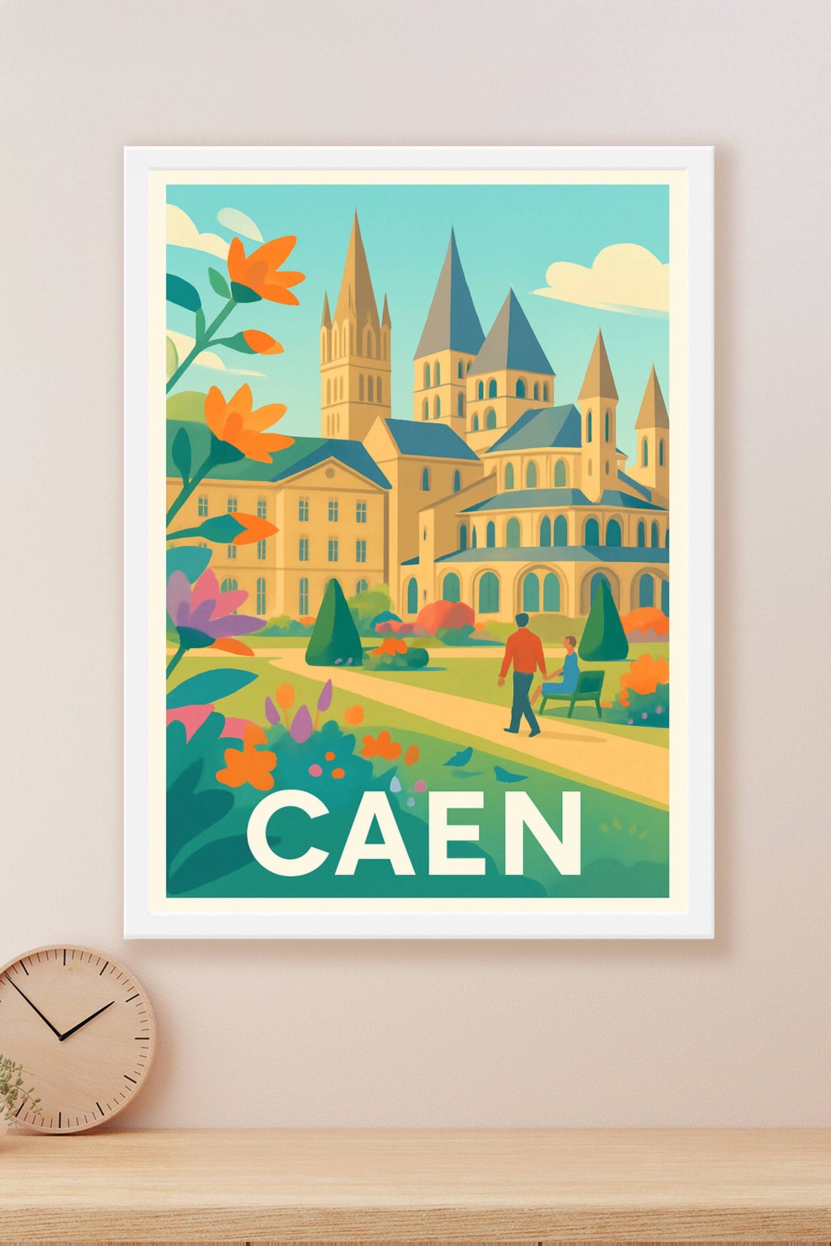 Affiche Caen — Élégance et sérénité normande · poster d'art de Caen