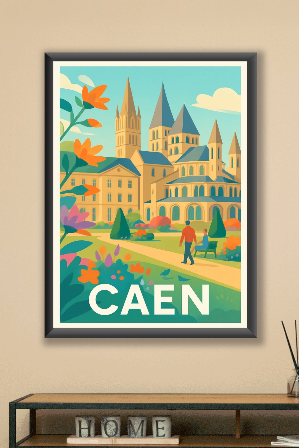 Affiche Caen — Élégance et sérénité normande · poster d'art de Caen