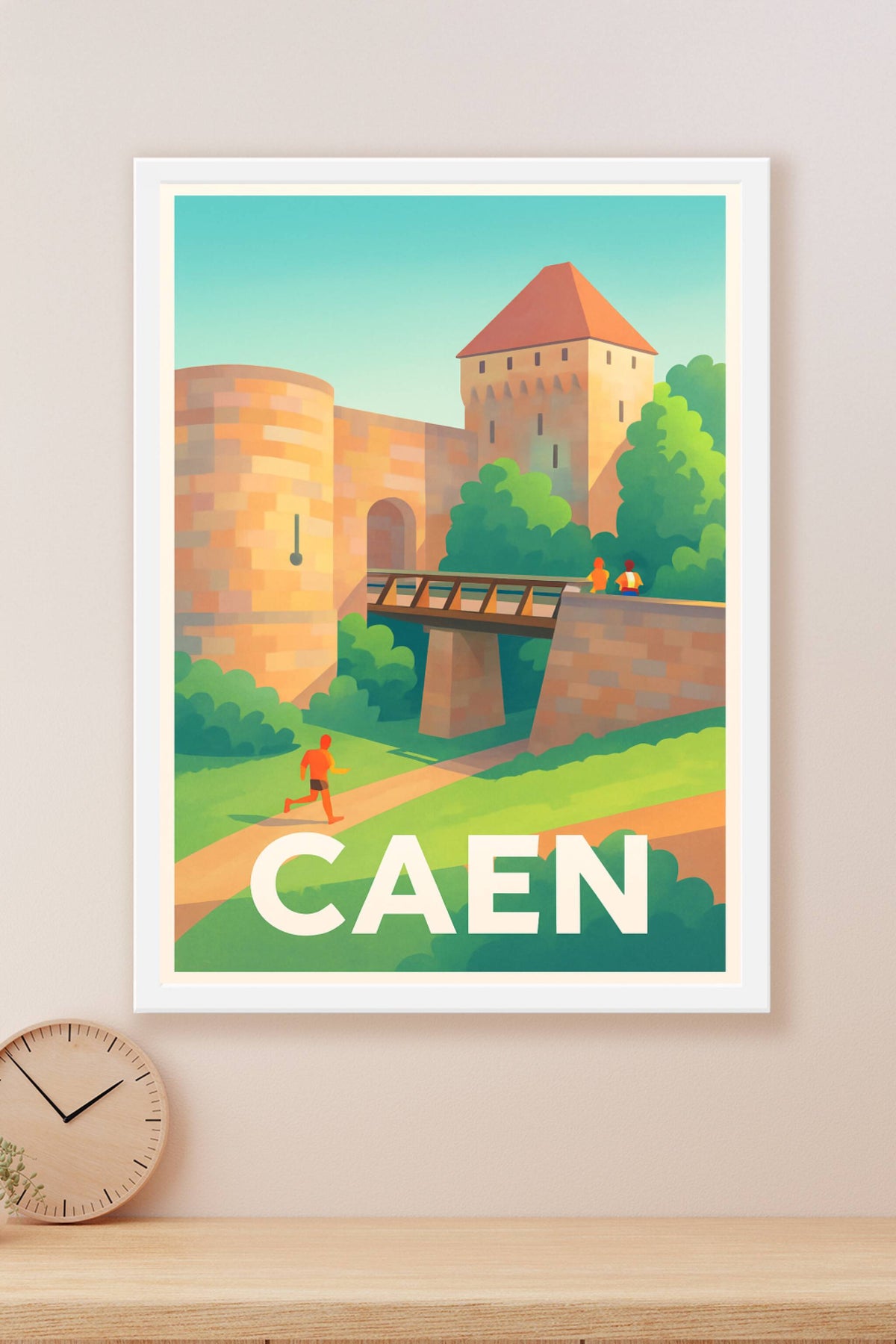 Affiche Caen — L'élégance médiévale au cœur de la Normandie · poster d'art de Caen