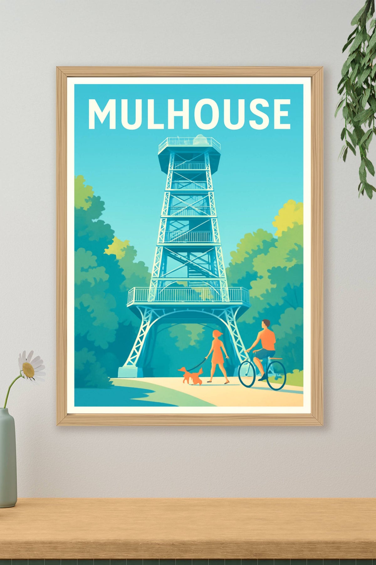 Affiche Mulhouse — Escapade nature et découverte · poster d'art de Mulhouse