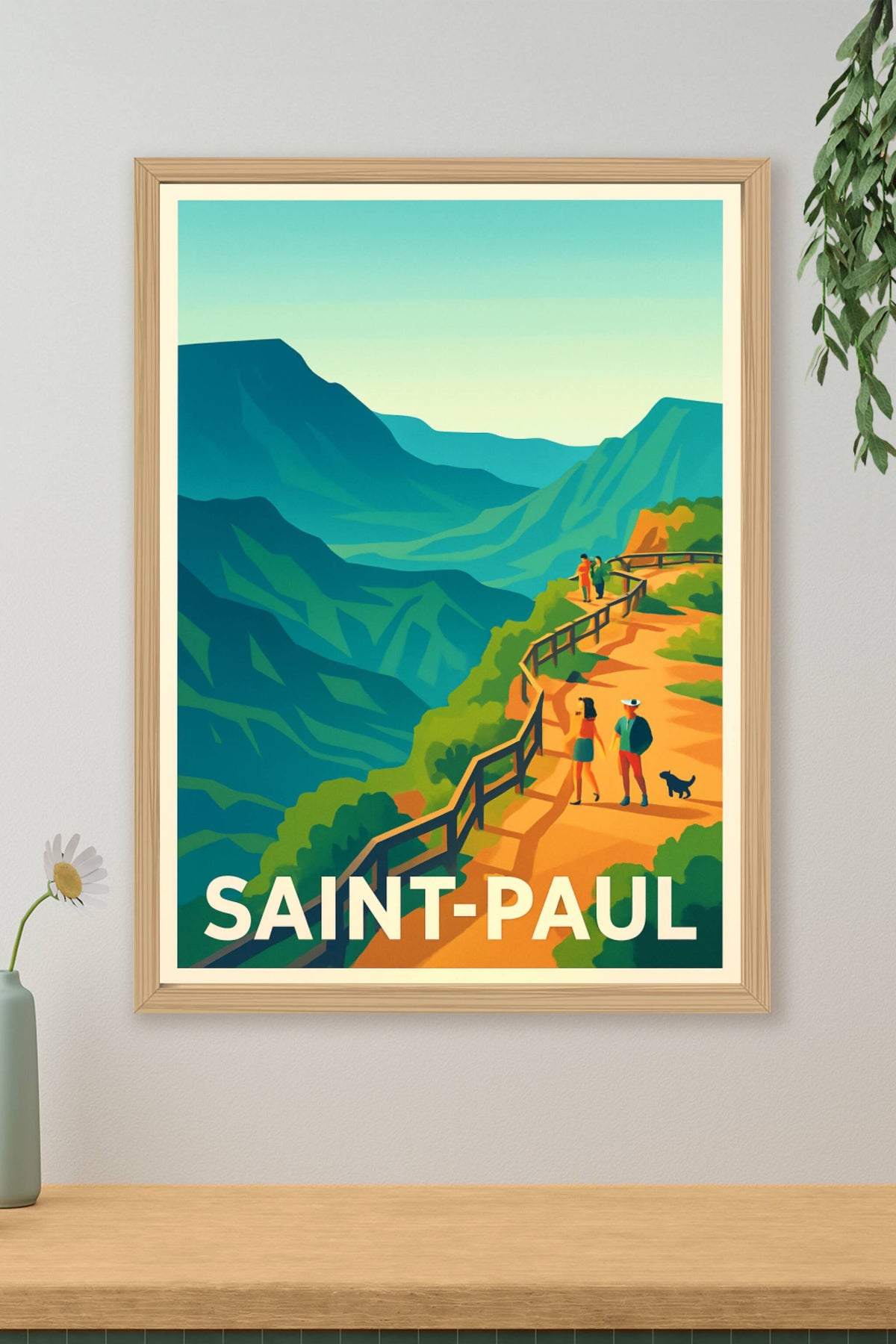 Affiche Saint-Paul — Panorama naturel et balade ressourçante · poster d'art de Saint-Paul
