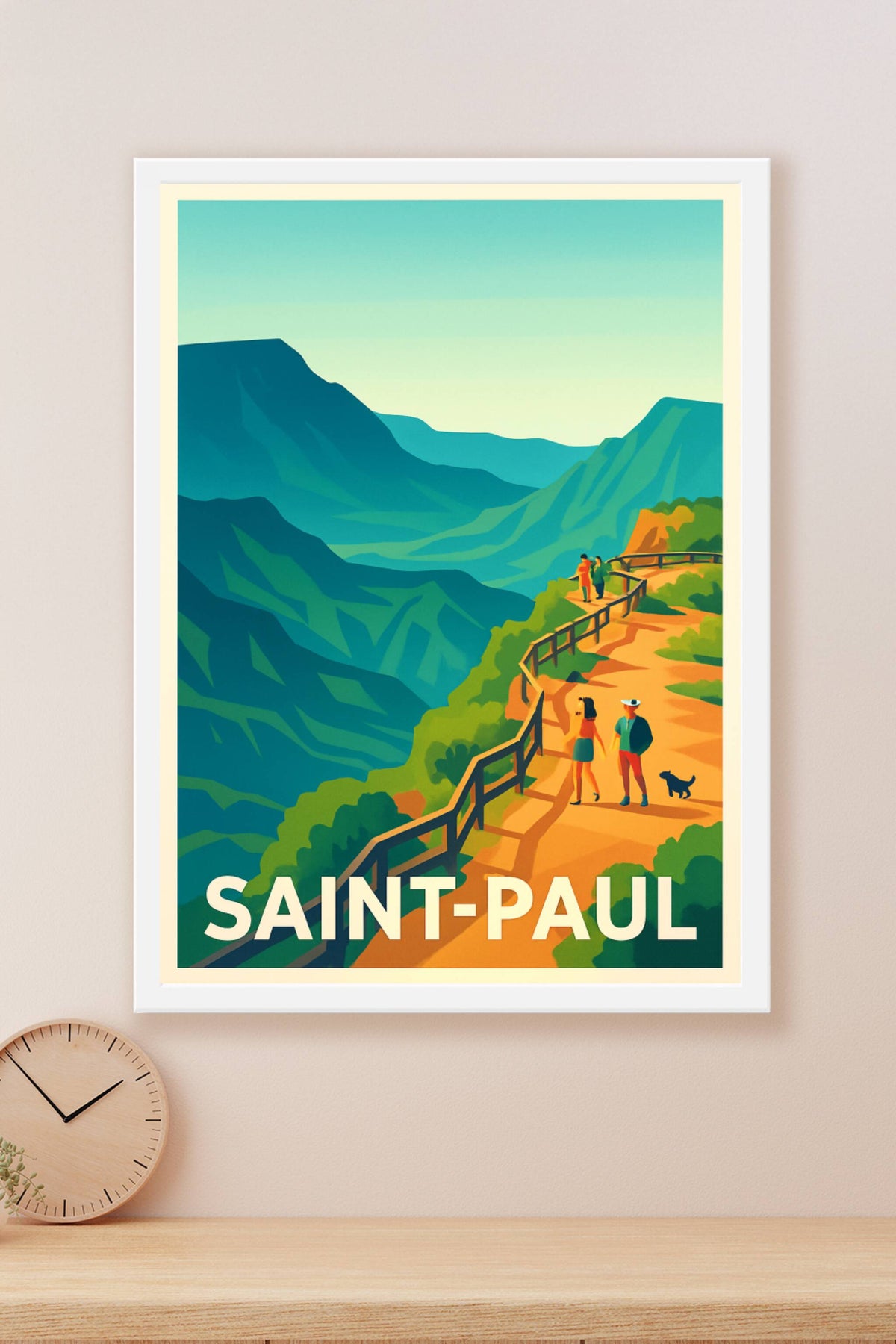 Affiche Saint-Paul — Panorama naturel et balade ressourçante · poster d'art de Saint-Paul