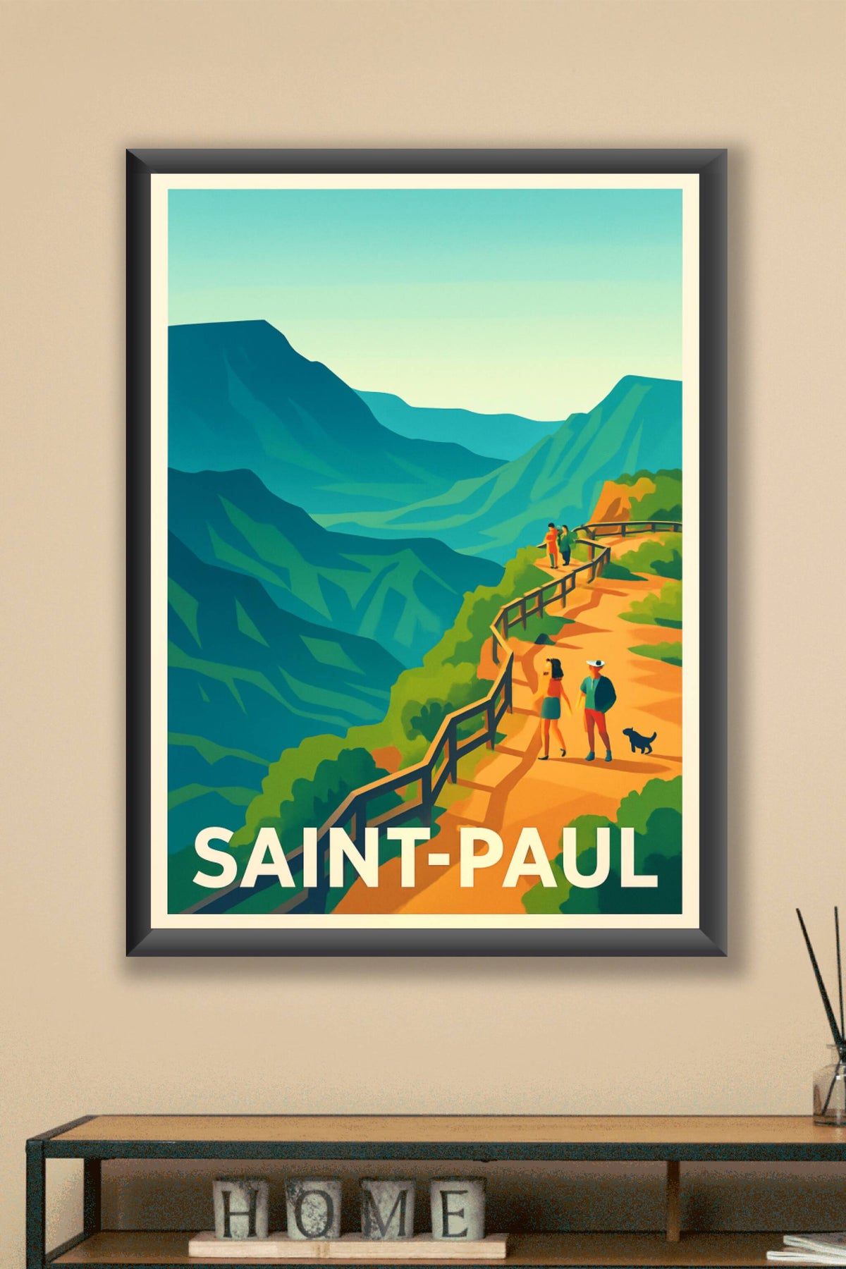Affiche Saint-Paul — Panorama naturel et balade ressourçante · poster d'art de Saint-Paul