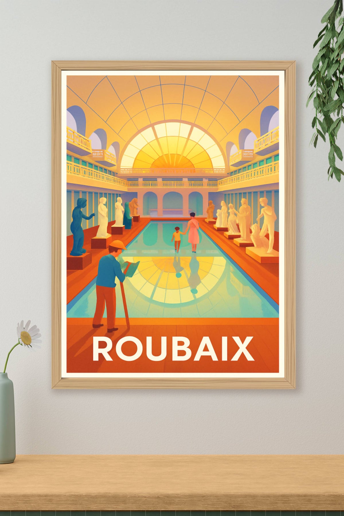 Affiche Roubaix — L'élégance intemporelle de la Piscine · poster d'art de Roubaix