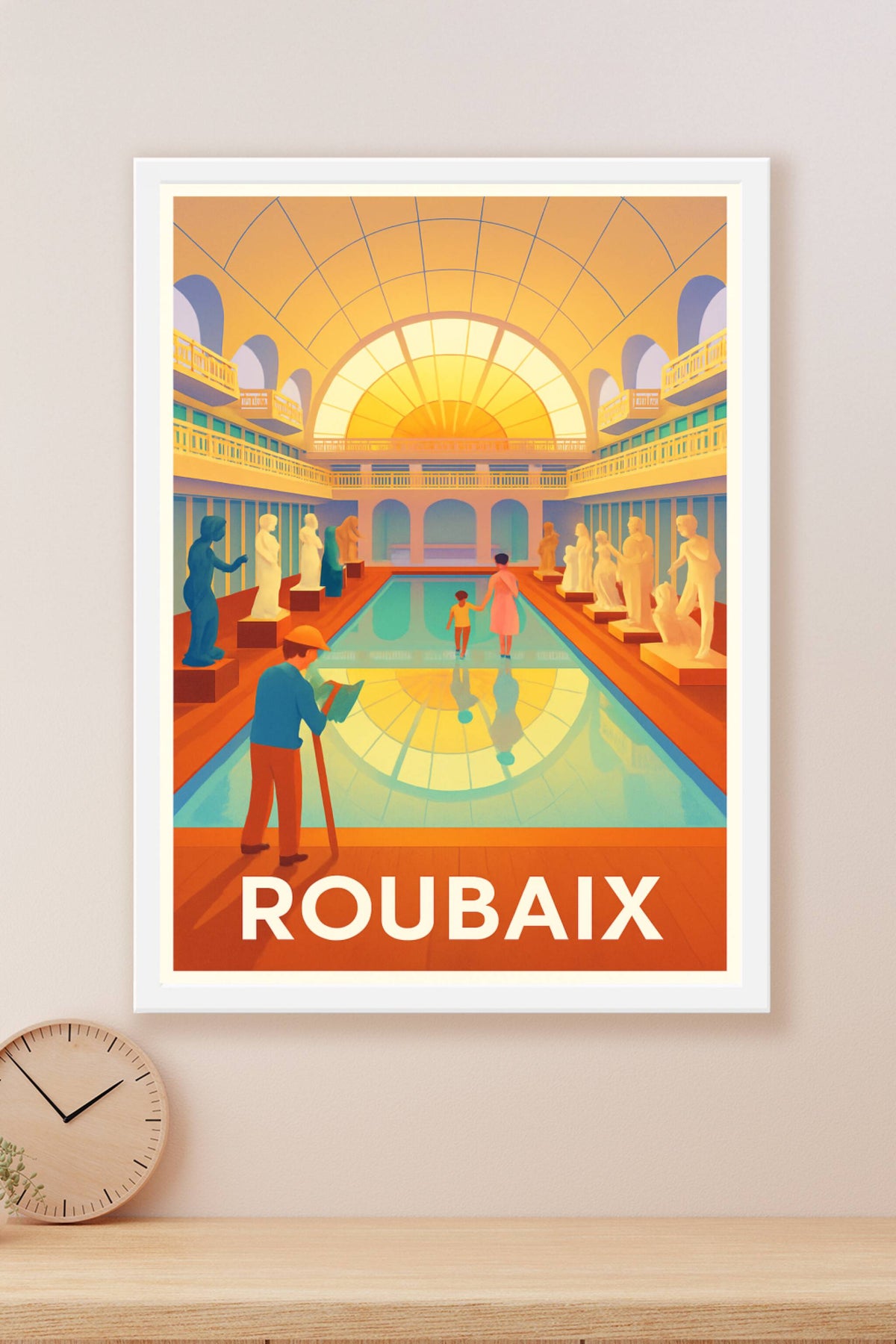 Affiche Roubaix — L'élégance intemporelle de la Piscine · poster d'art de Roubaix