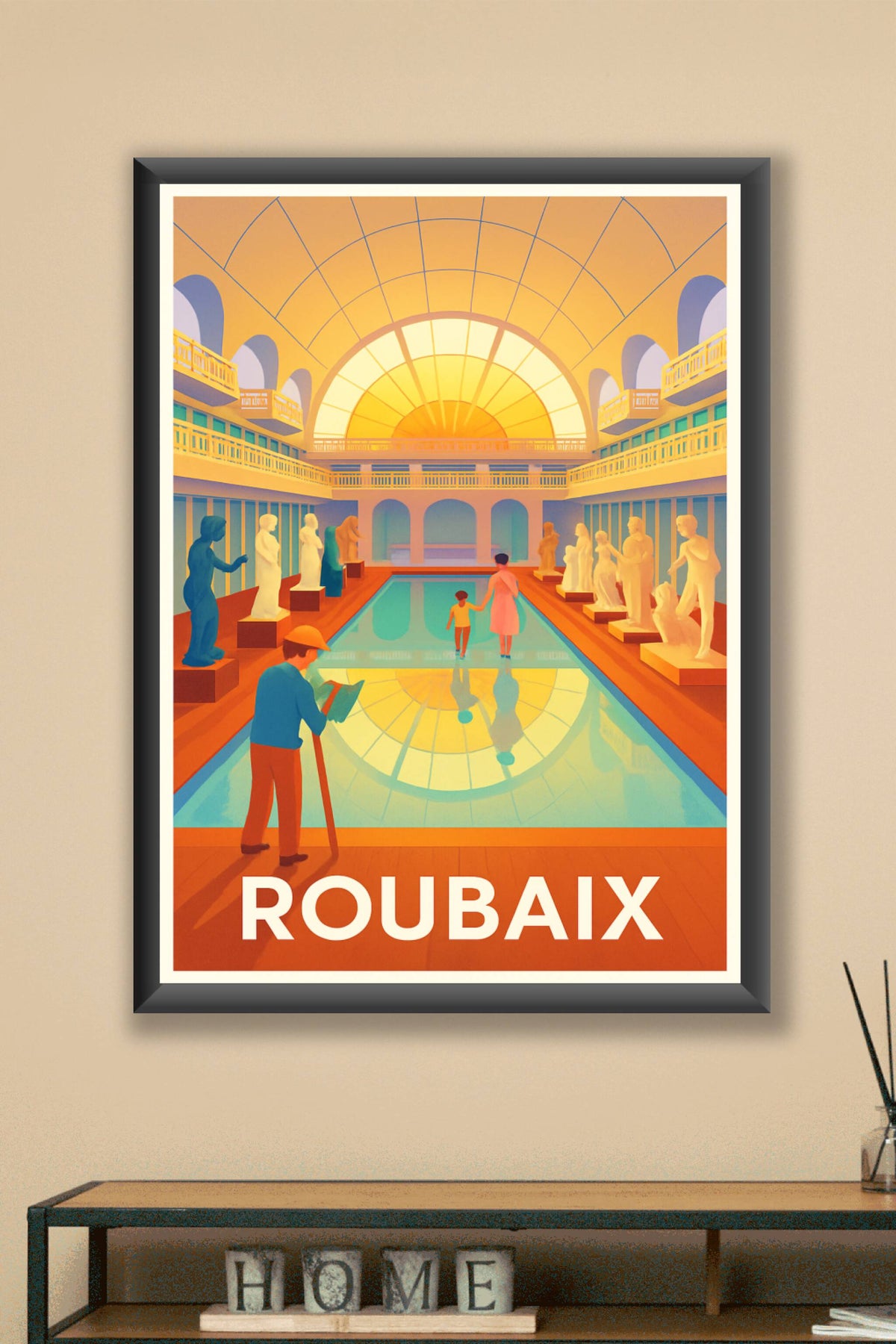 Affiche Roubaix — L'élégance intemporelle de la Piscine · poster d'art de Roubaix