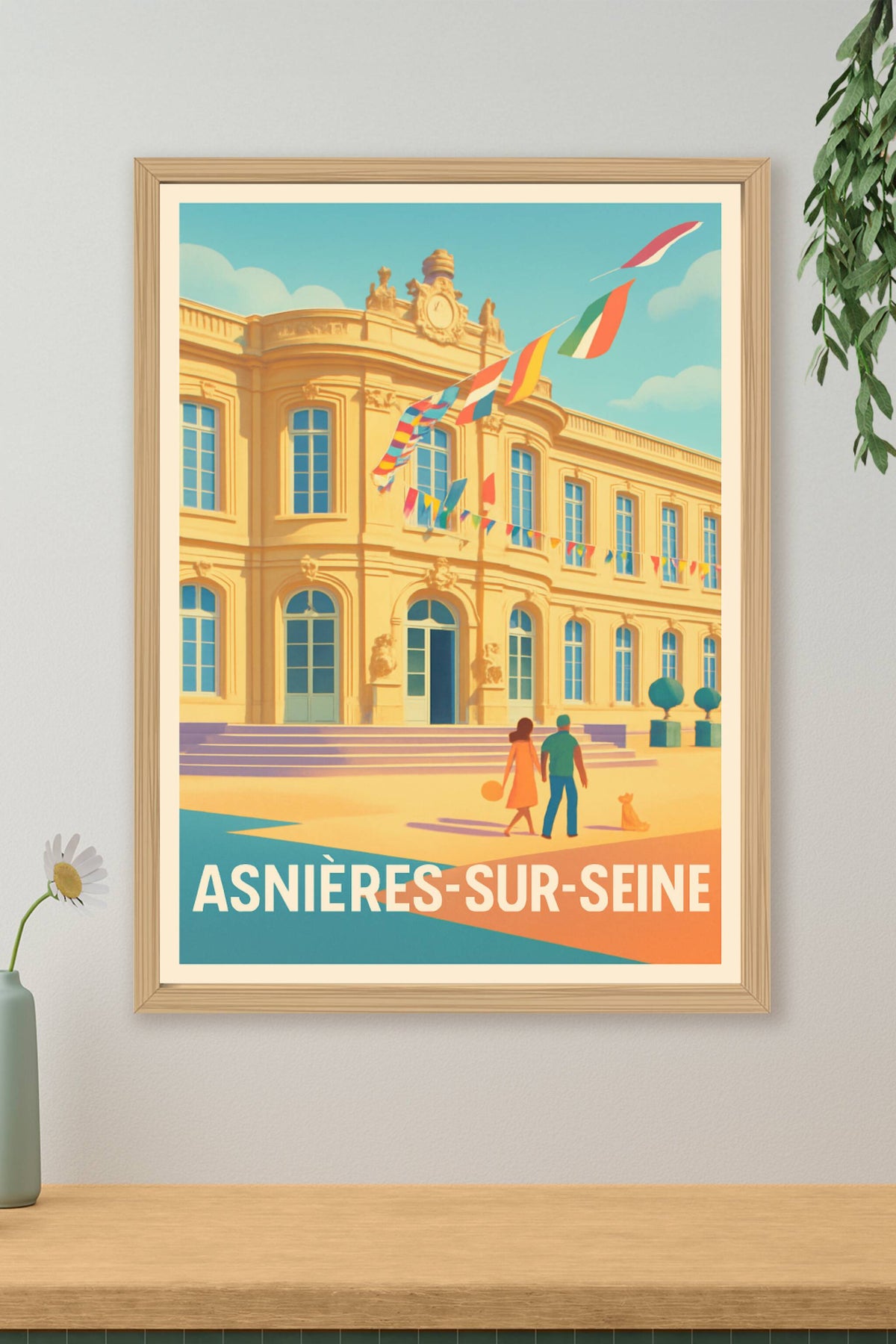Affiche Asnières-sur-Seine — Charme et lumière d'une ville élégante · poster d'art de Asnières-sur-Seine