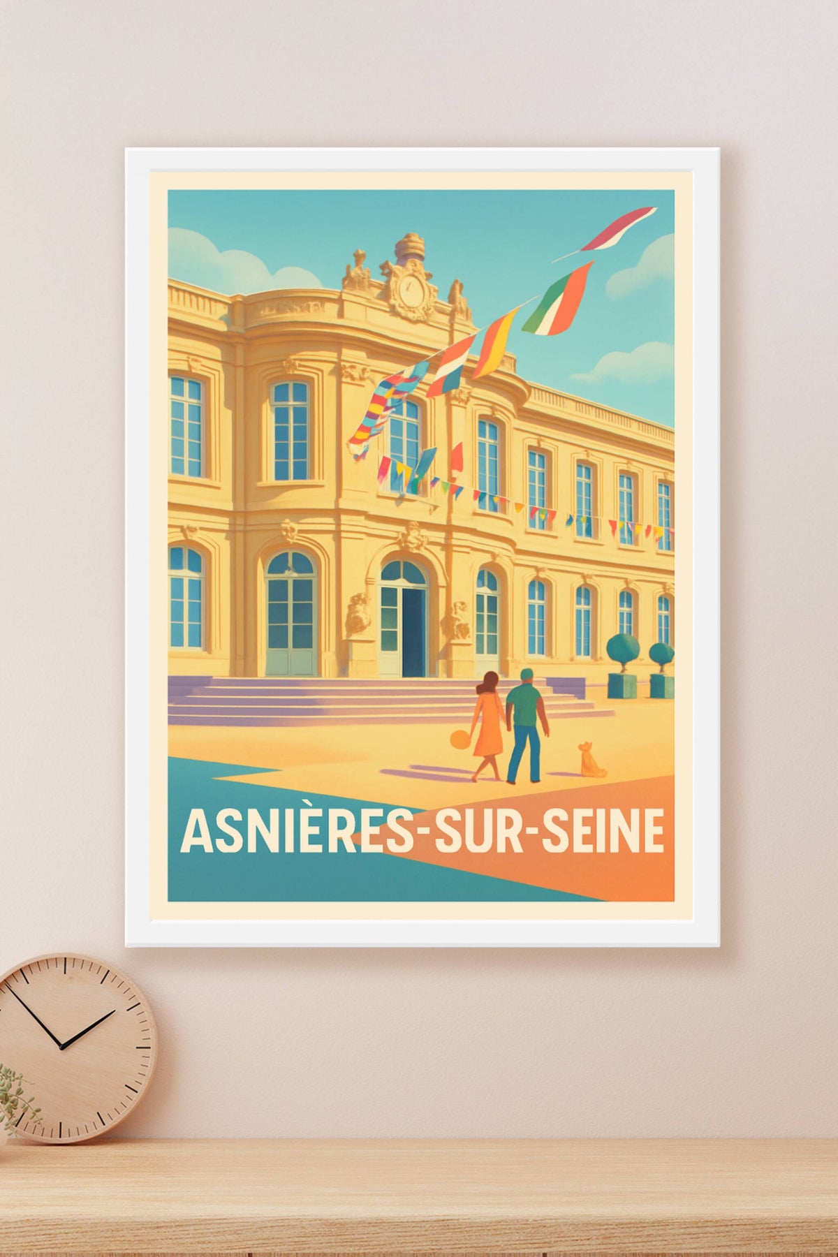 Affiche Asnières-sur-Seine — Charme et lumière d'une ville élégante · poster d'art de Asnières-sur-Seine