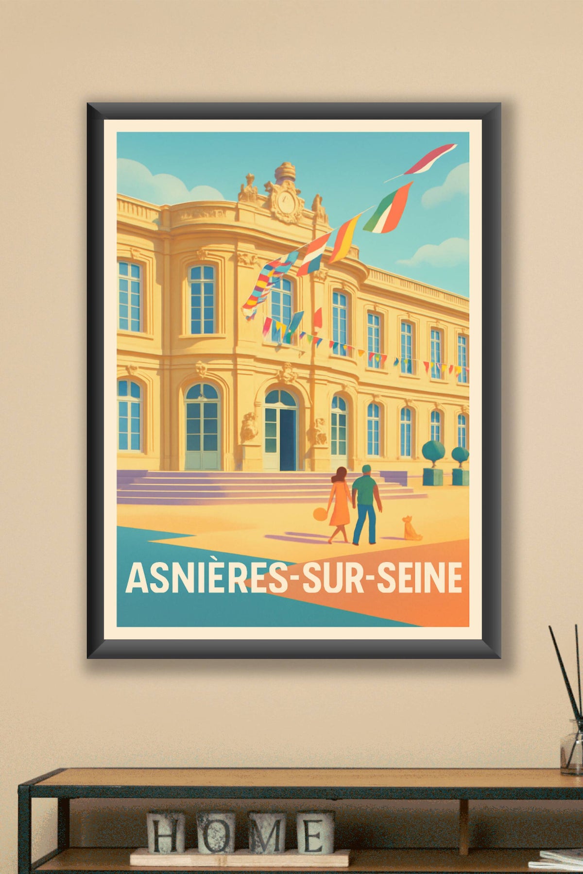 Affiche Asnières-sur-Seine — Charme et lumière d'une ville élégante · poster d'art de Asnières-sur-Seine