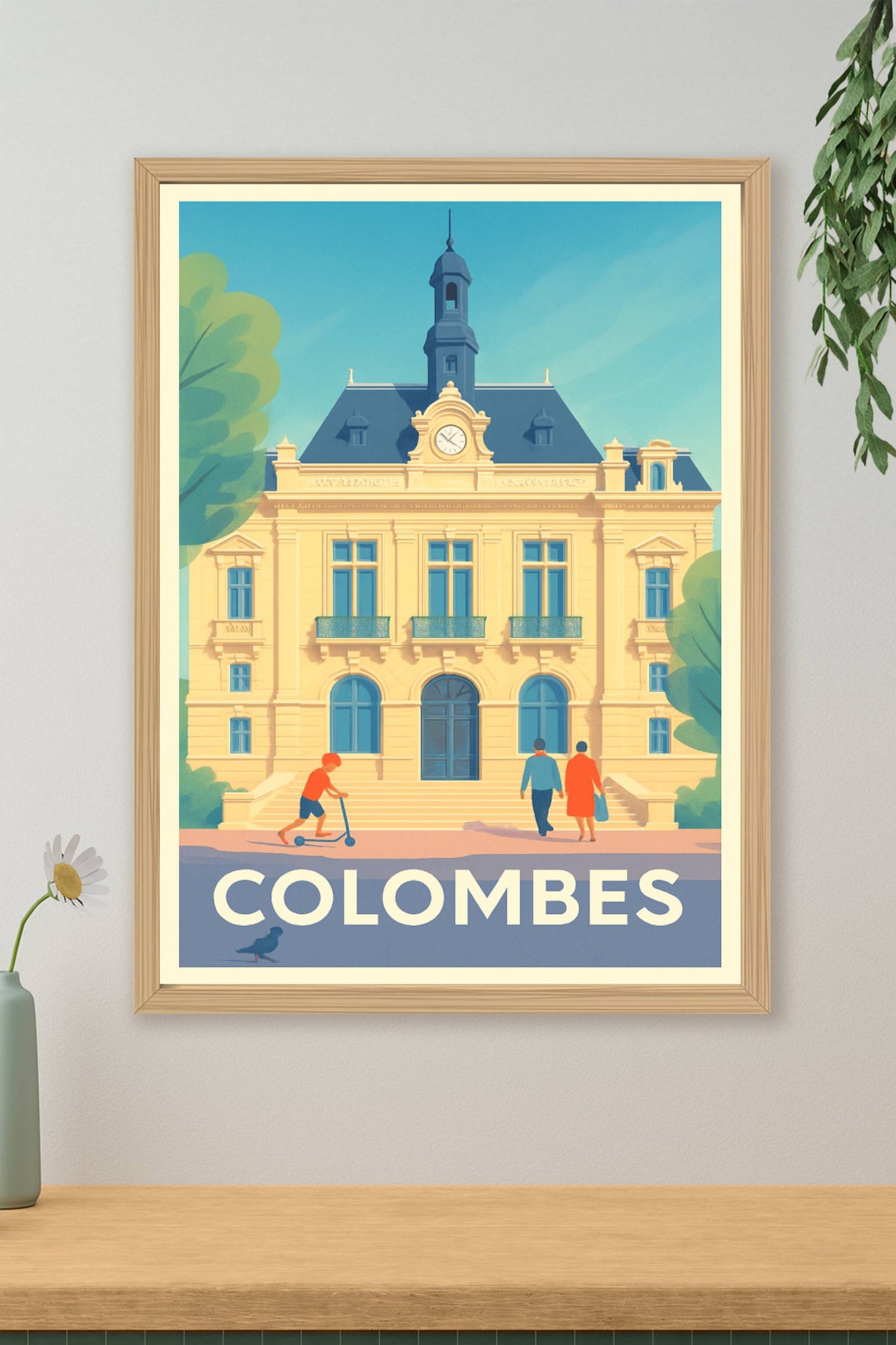 Affiche Colombes — Charme et élégance urbaine · poster d'art de Colombes