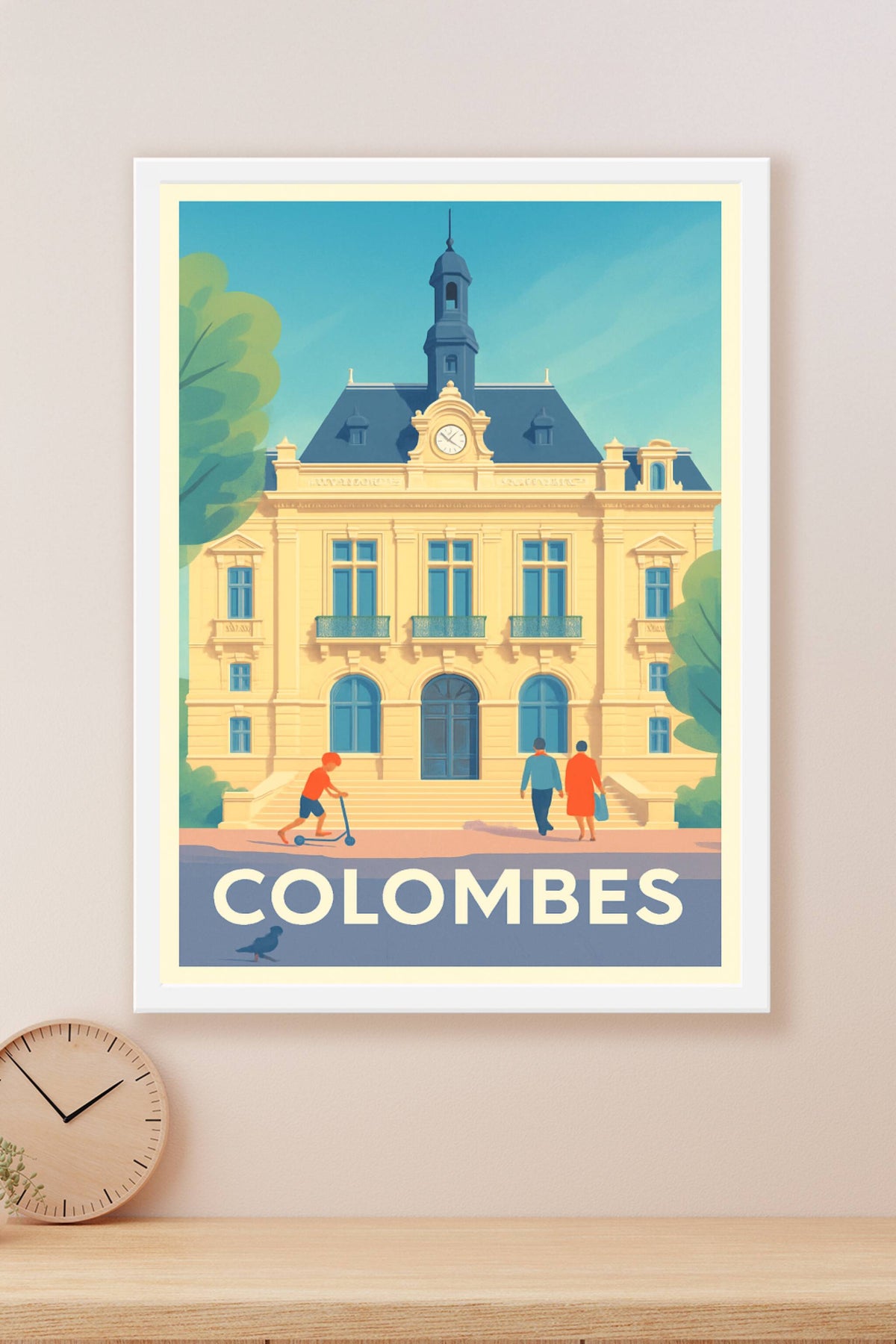 Affiche Colombes — Charme et élégance urbaine · poster d'art de Colombes