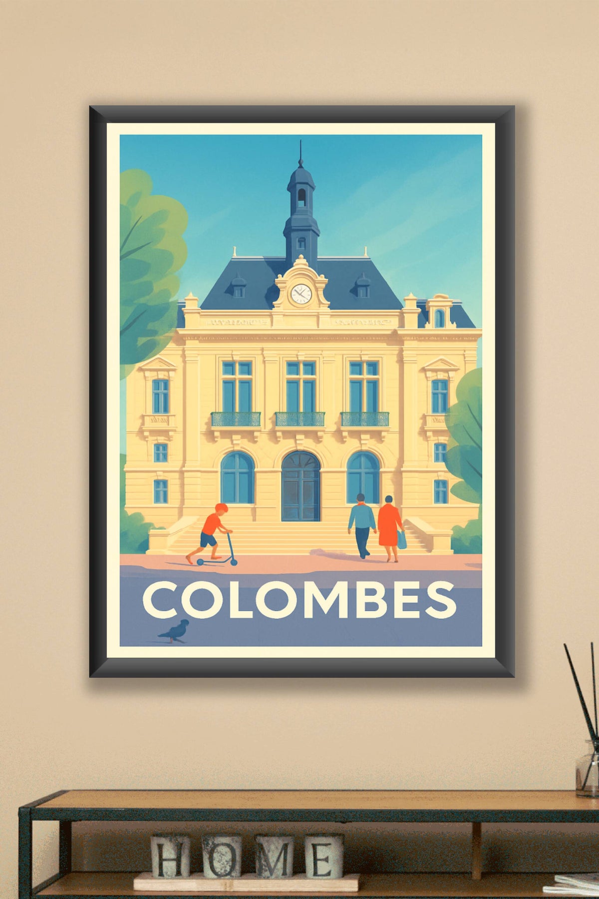Affiche Colombes — Charme et élégance urbaine · poster d'art de Colombes