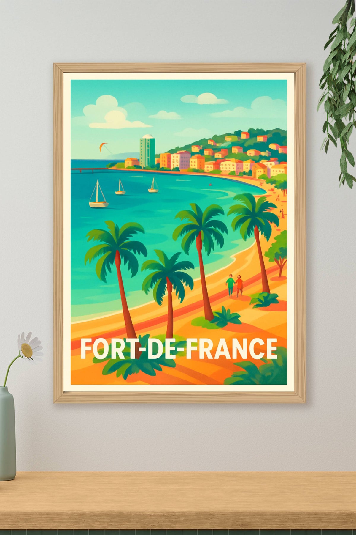 Affiche Fort-de-France — Escapade tropicale aux Antilles · poster d'art de Fort-de-France
