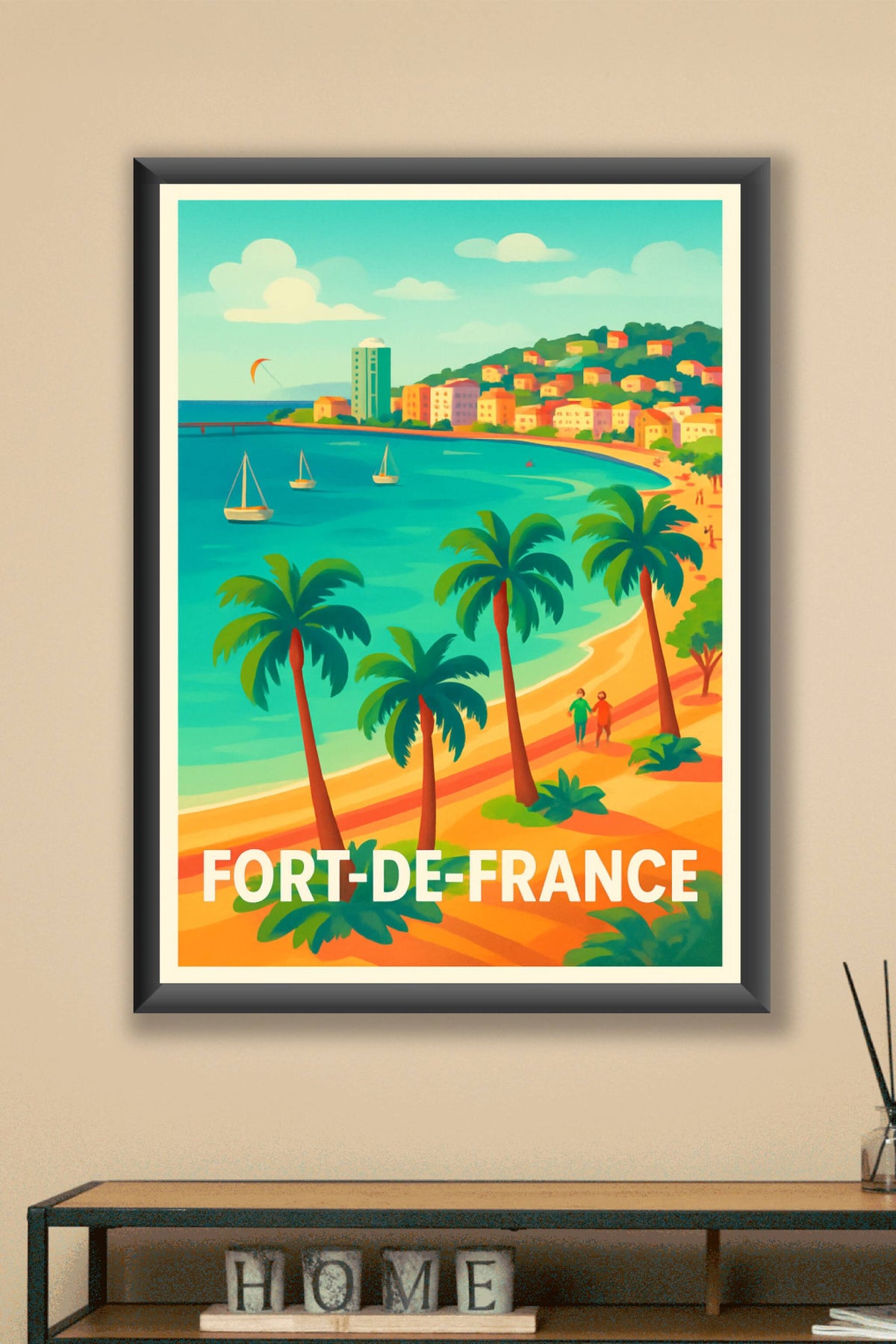 Affiche Fort-de-France — Escapade tropicale aux Antilles · poster d'art de Fort-de-France