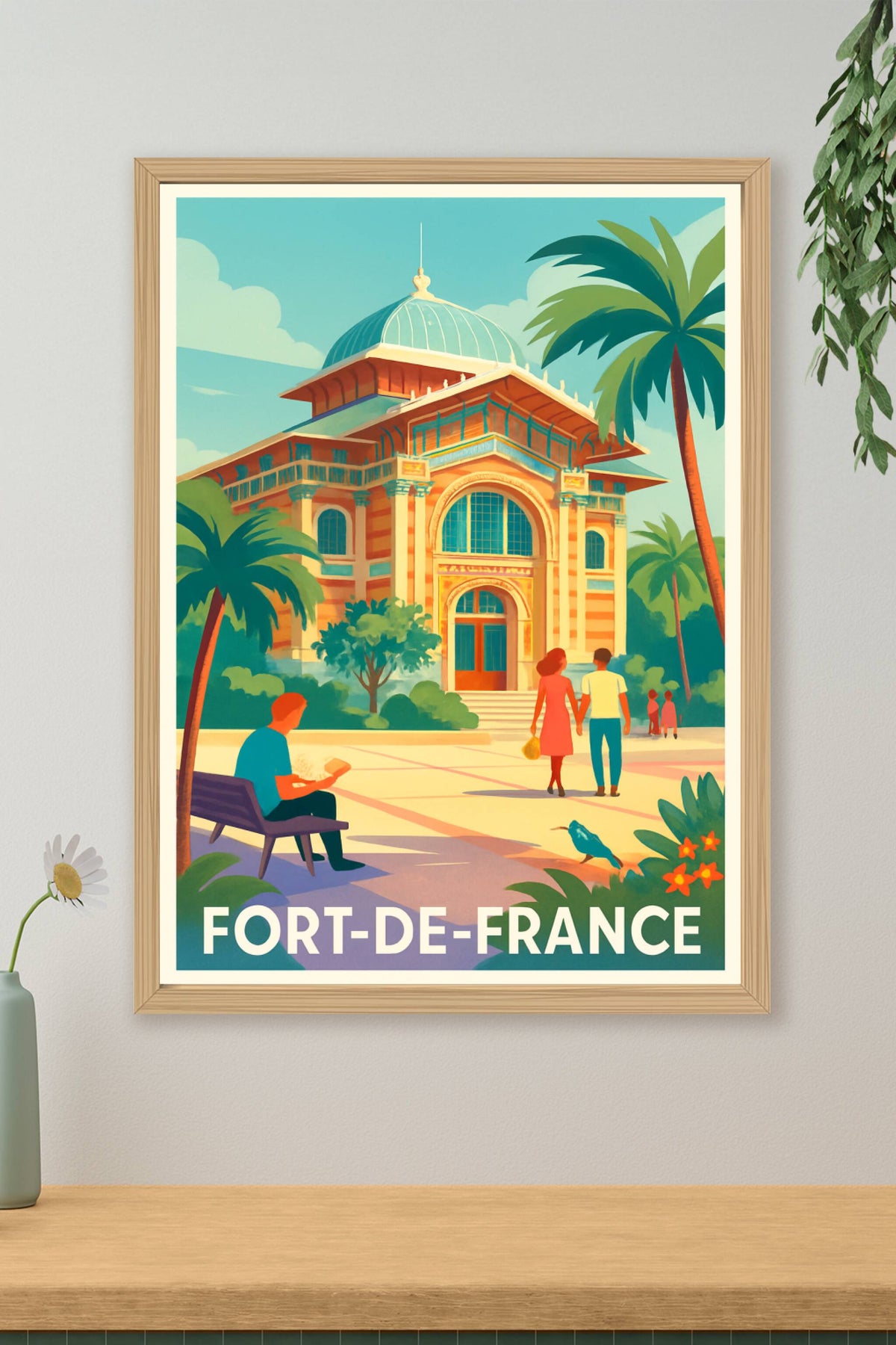 Affiche Fort-de-France — Charme tropical et élégance historique · poster d'art de Fort-de-France
