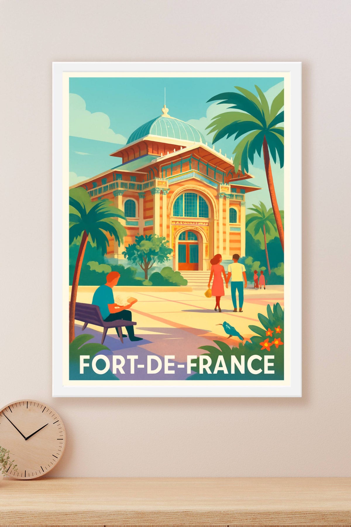 Affiche Fort-de-France — Charme tropical et élégance historique · poster d'art de Fort-de-France