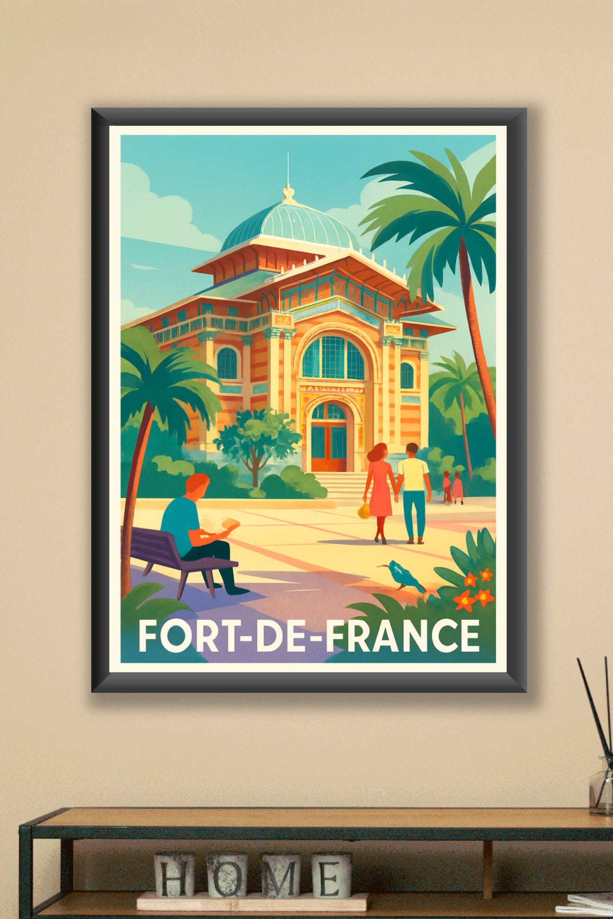 Affiche Fort-de-France — Charme tropical et élégance historique · poster d'art de Fort-de-France
