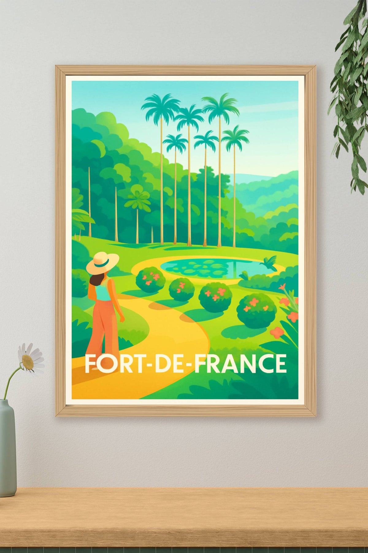 Affiche Fort-de-France — Invitation à la douceur tropicale · poster d'art de Fort-de-France