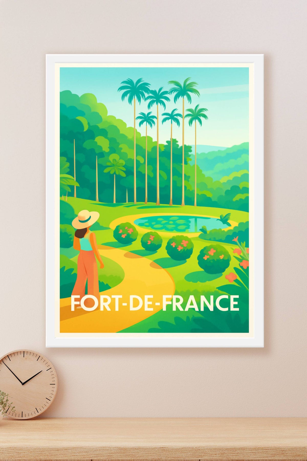 Affiche Fort-de-France — Invitation à la douceur tropicale · poster d'art de Fort-de-France