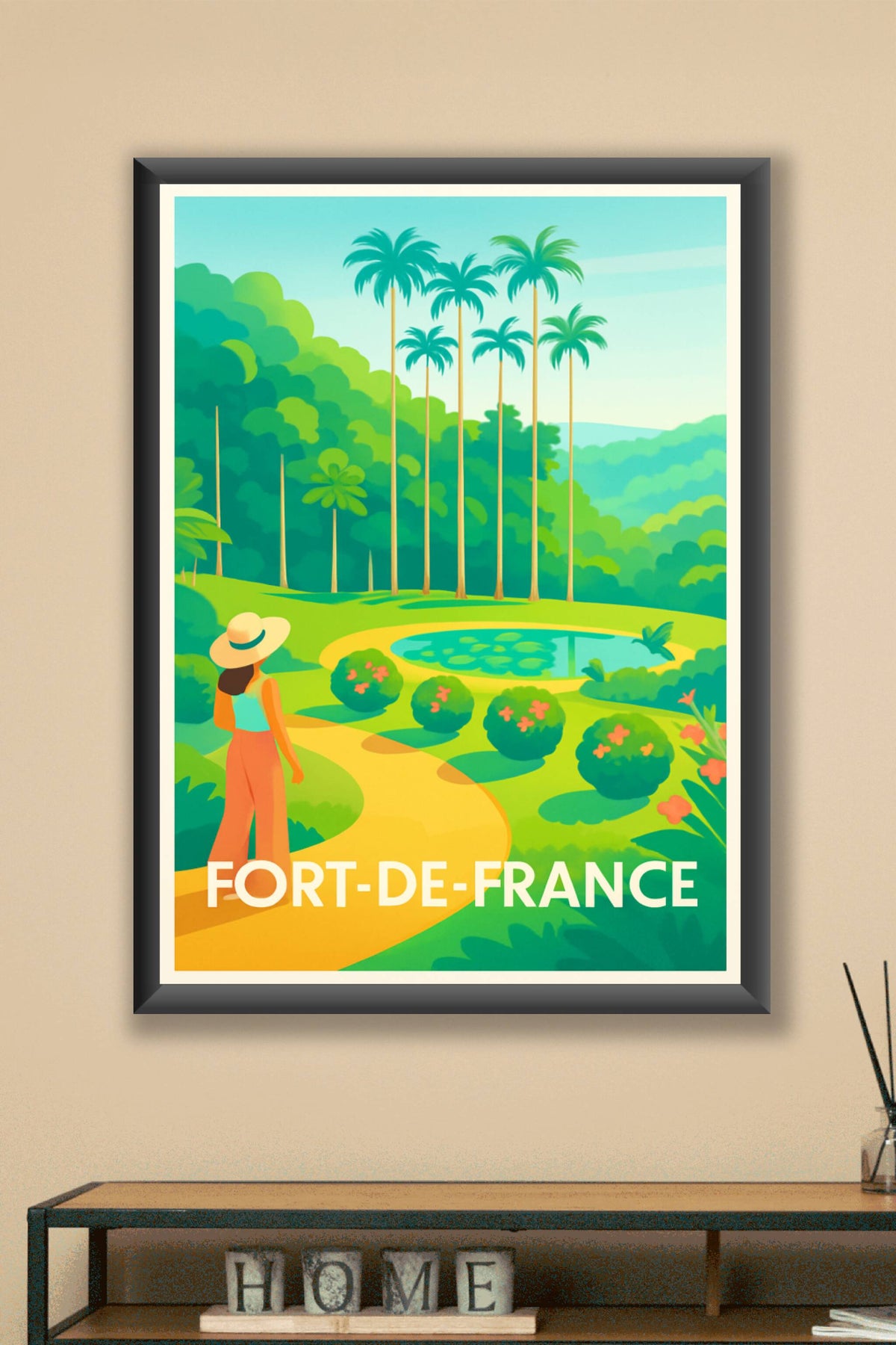 Affiche Fort-de-France — Invitation à la douceur tropicale · poster d'art de Fort-de-France