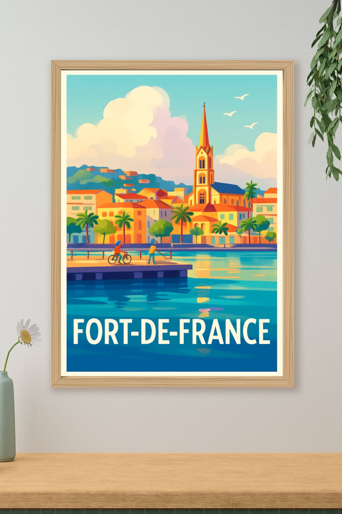 Affiche Fort-de-France — Charme tropical et douceur créole · poster d'art de Fort-de-France