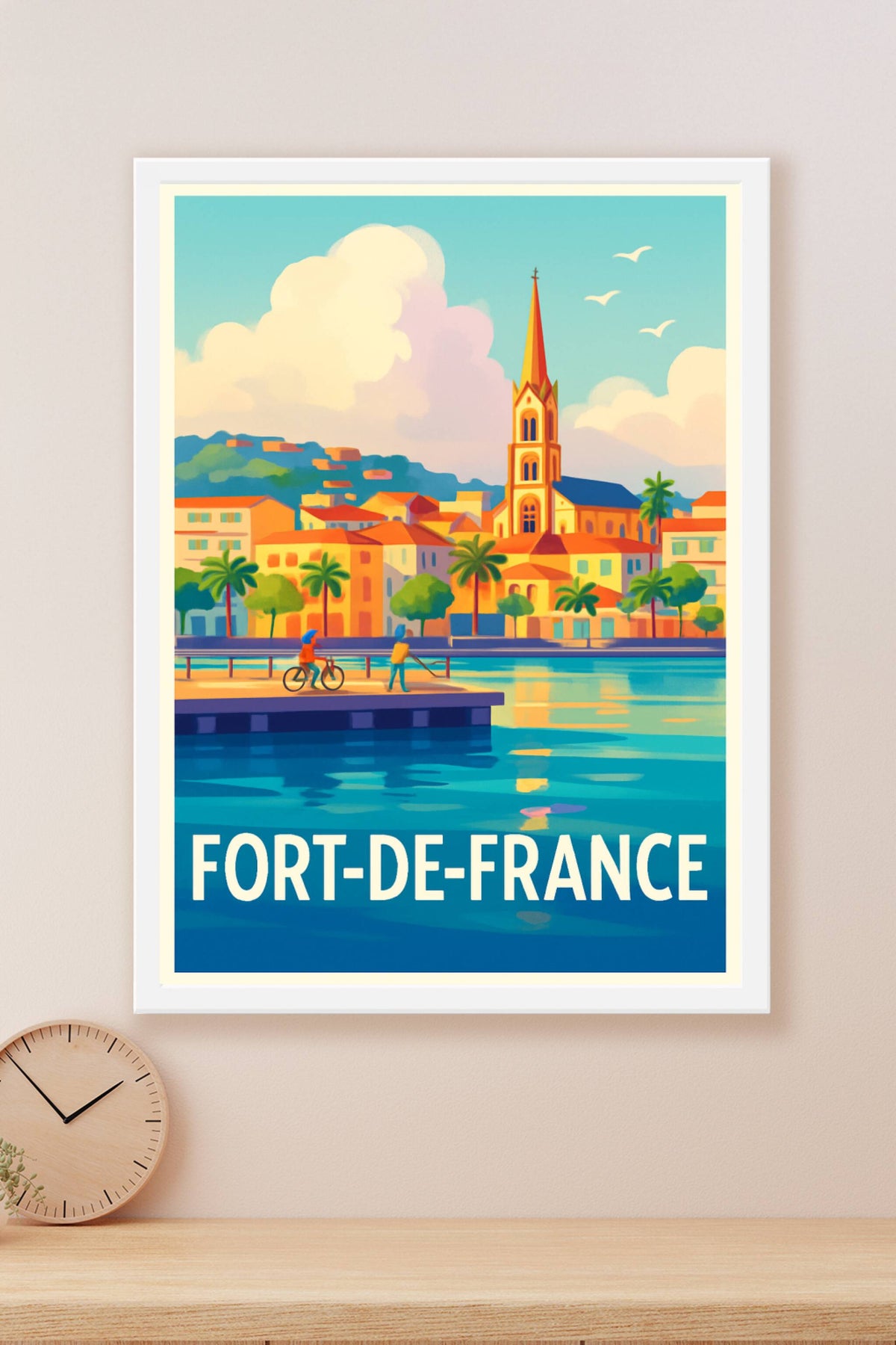 Affiche Fort-de-France — Charme tropical et douceur créole · poster d'art de Fort-de-France