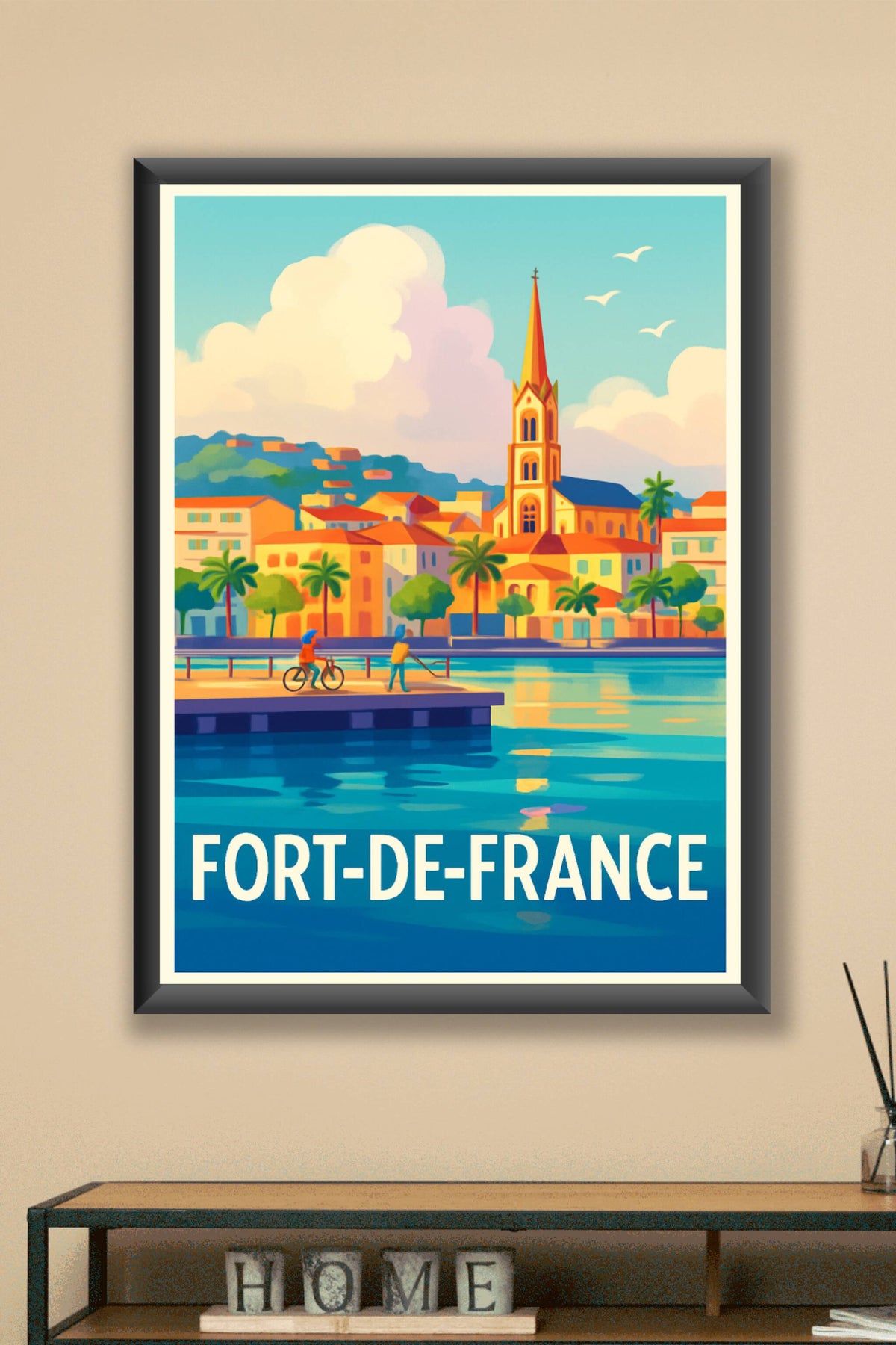 Affiche Fort-de-France — Charme tropical et douceur créole · poster d'art de Fort-de-France